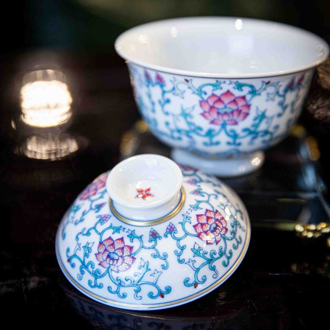 Chan Zhi Lian 120cc - Jing De Zhen Porcelain Gaiwan - zycs_China