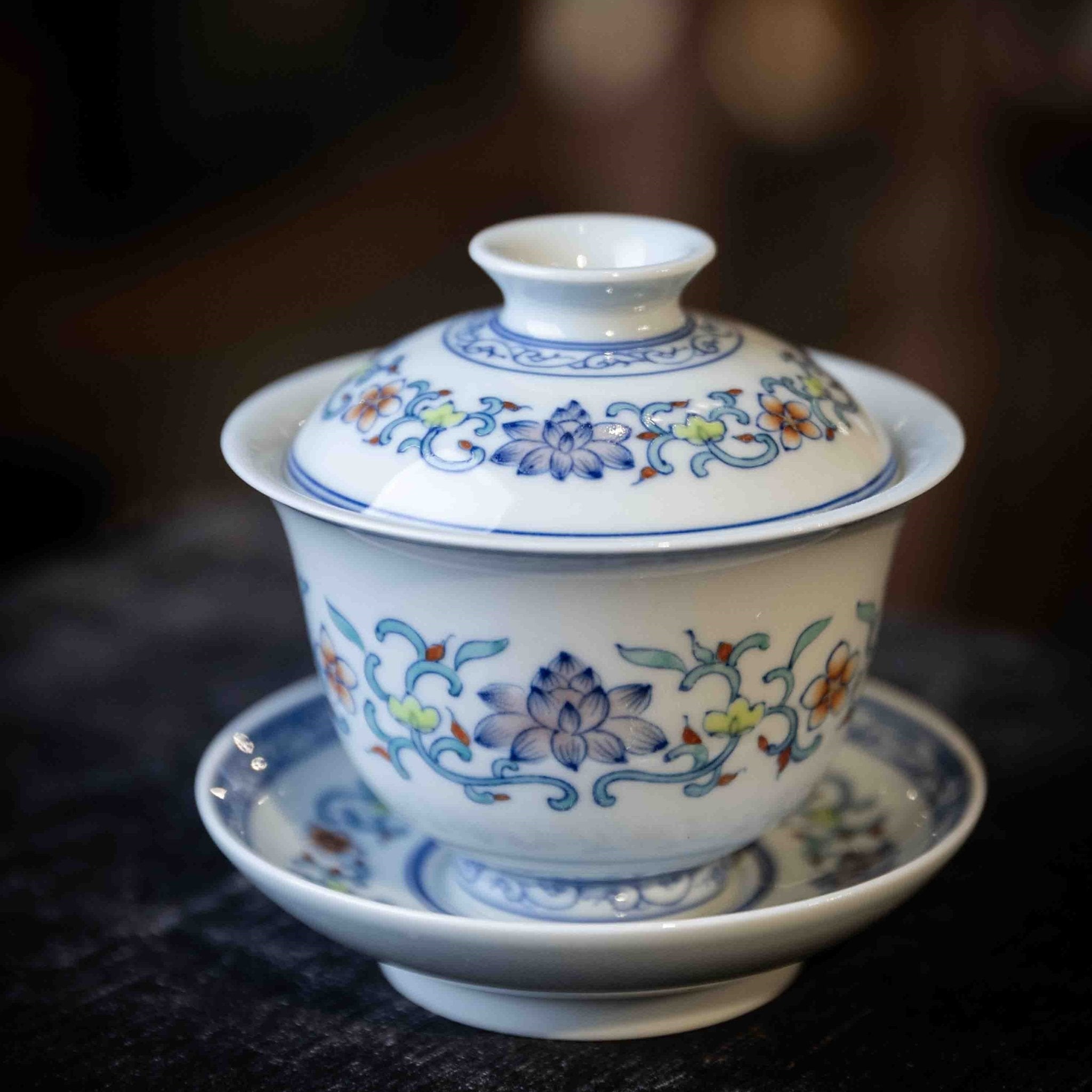 Chan Zhi Lian 150cc - Jing De Zhen Porcelain Gaiwan - zycs_China