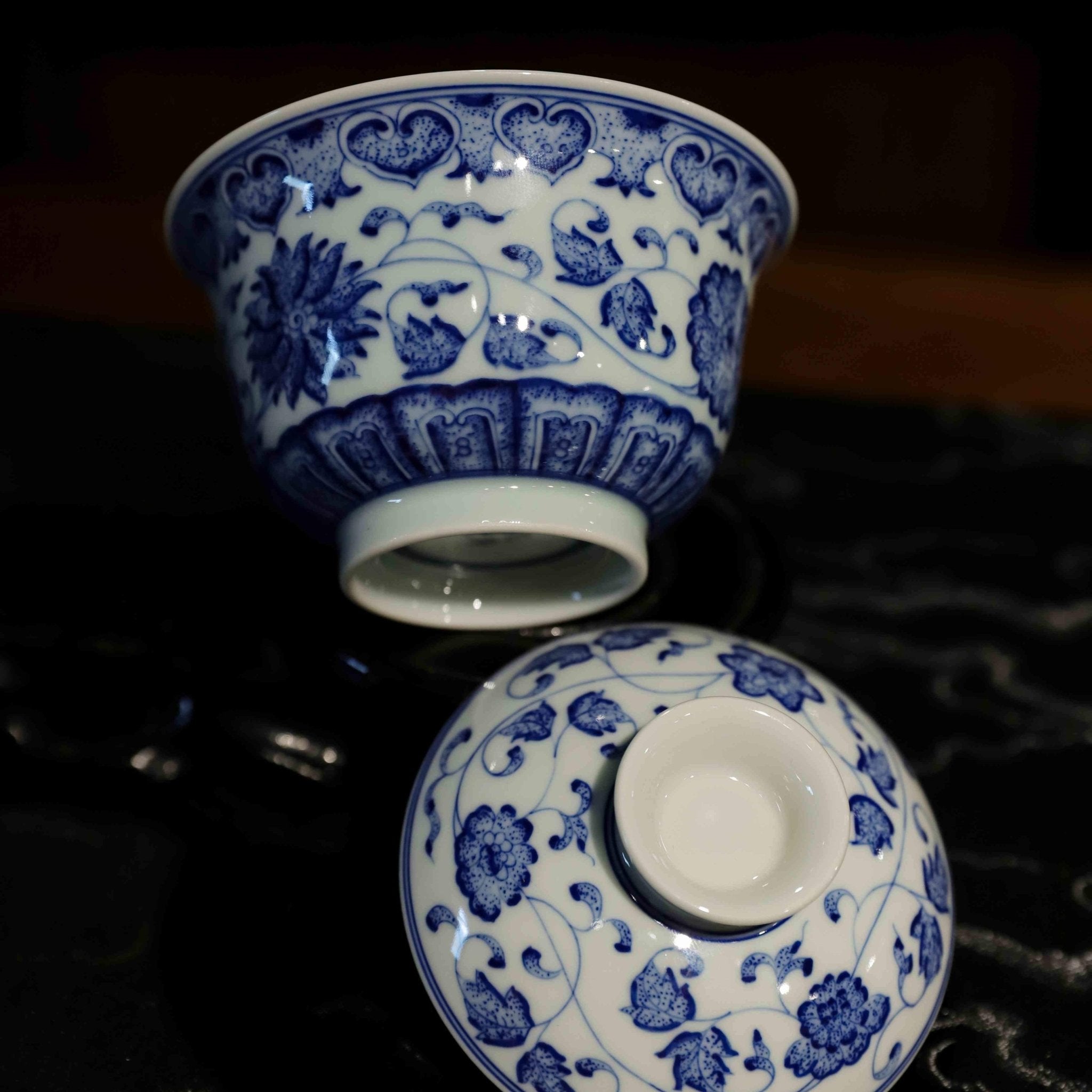 Chan Zhi Lian 150cc - Jing De Zhen Porcelain Gaiwan - zycs_China