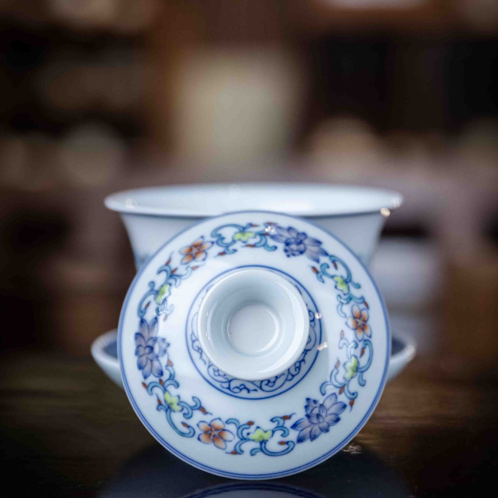 Chan Zhi Lian 150cc - Jing De Zhen Porcelain Gaiwan - zycs_China