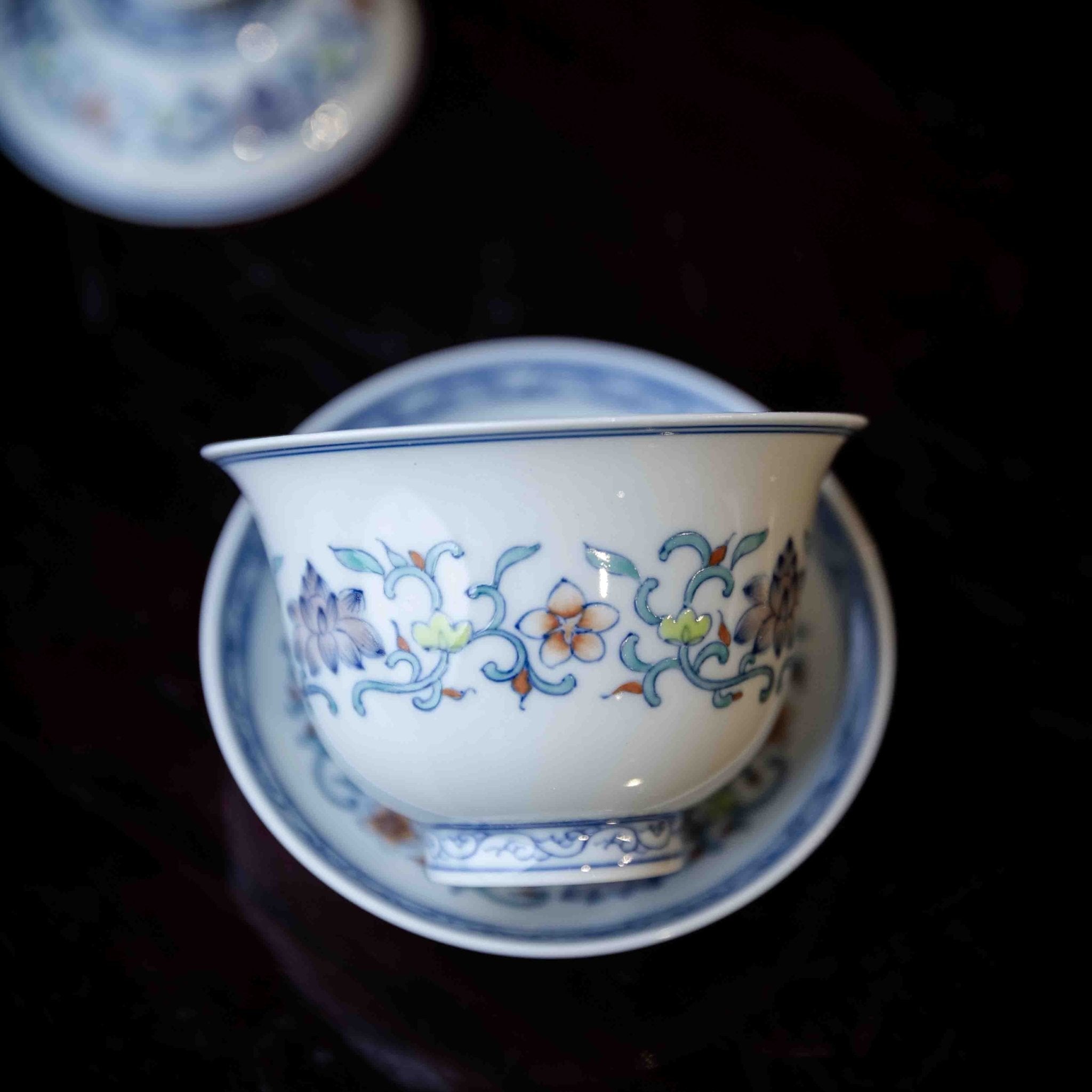 Chan Zhi Lian 150cc - Jing De Zhen Porcelain Gaiwan - zycs_China