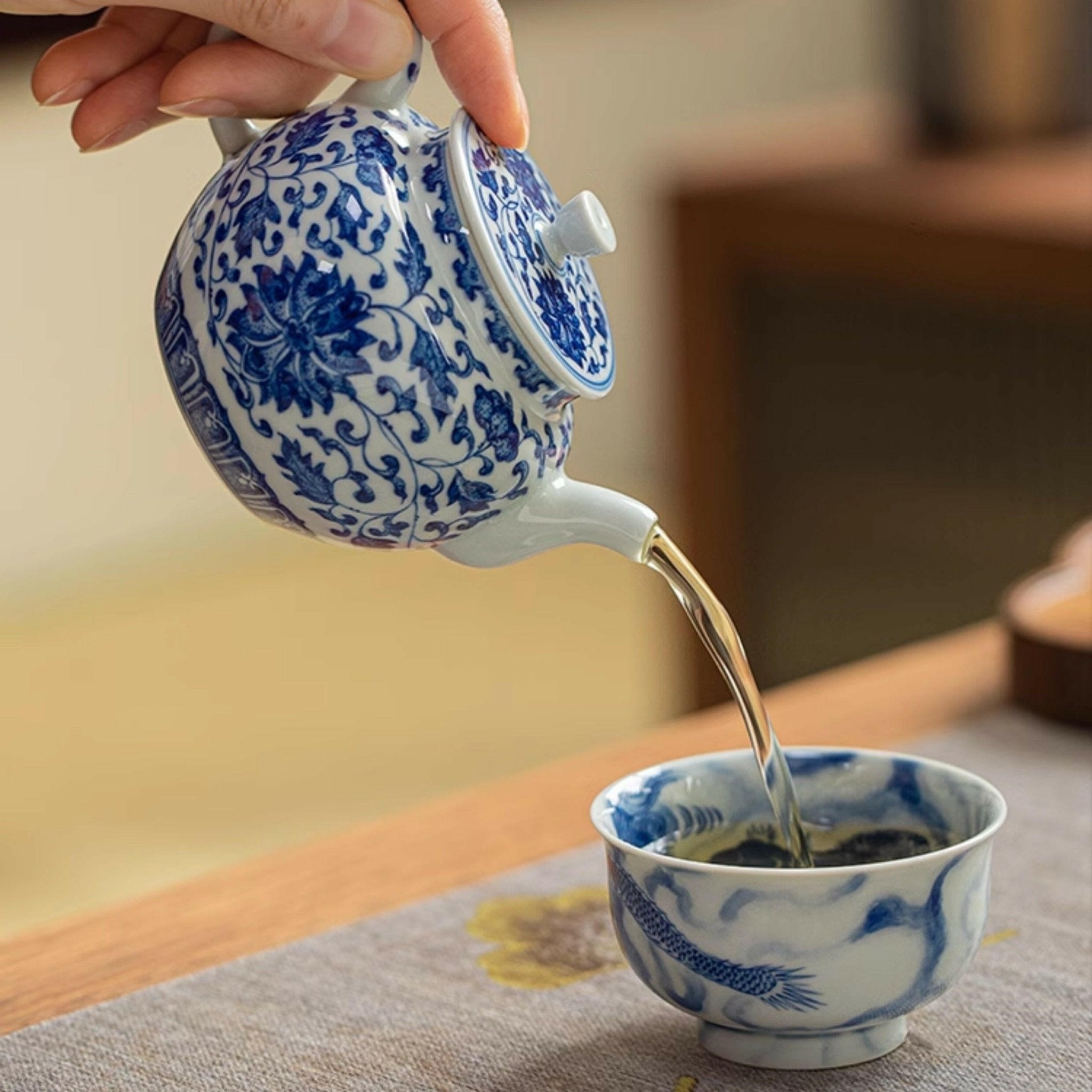 Chan Zhi Lian Wen Gong Deng/Zhi Tong - Jing De Zhen Porcelain Teapot - zycs_China