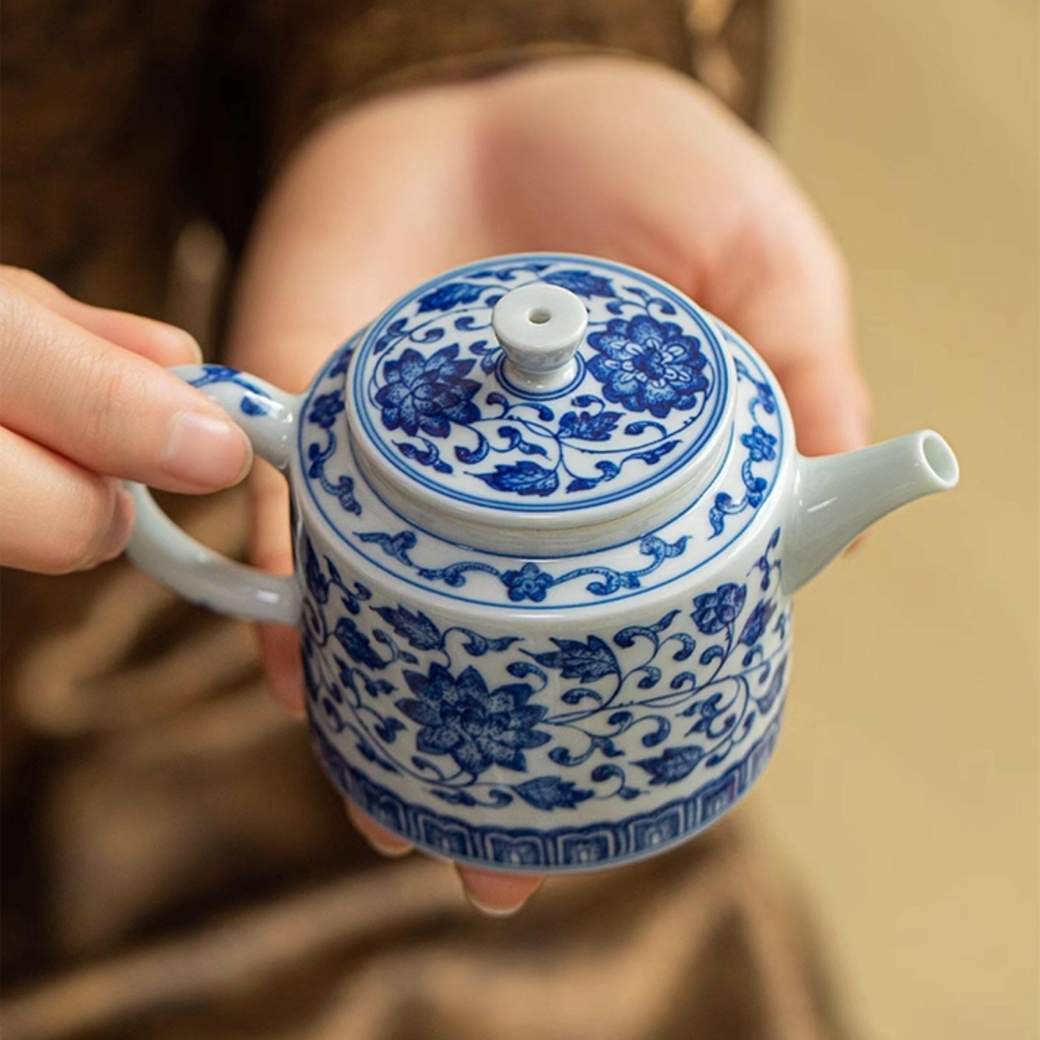 Chan Zhi Lian Wen Gong Deng/Zhi Tong - Jing De Zhen Porcelain Teapot - zycs_China