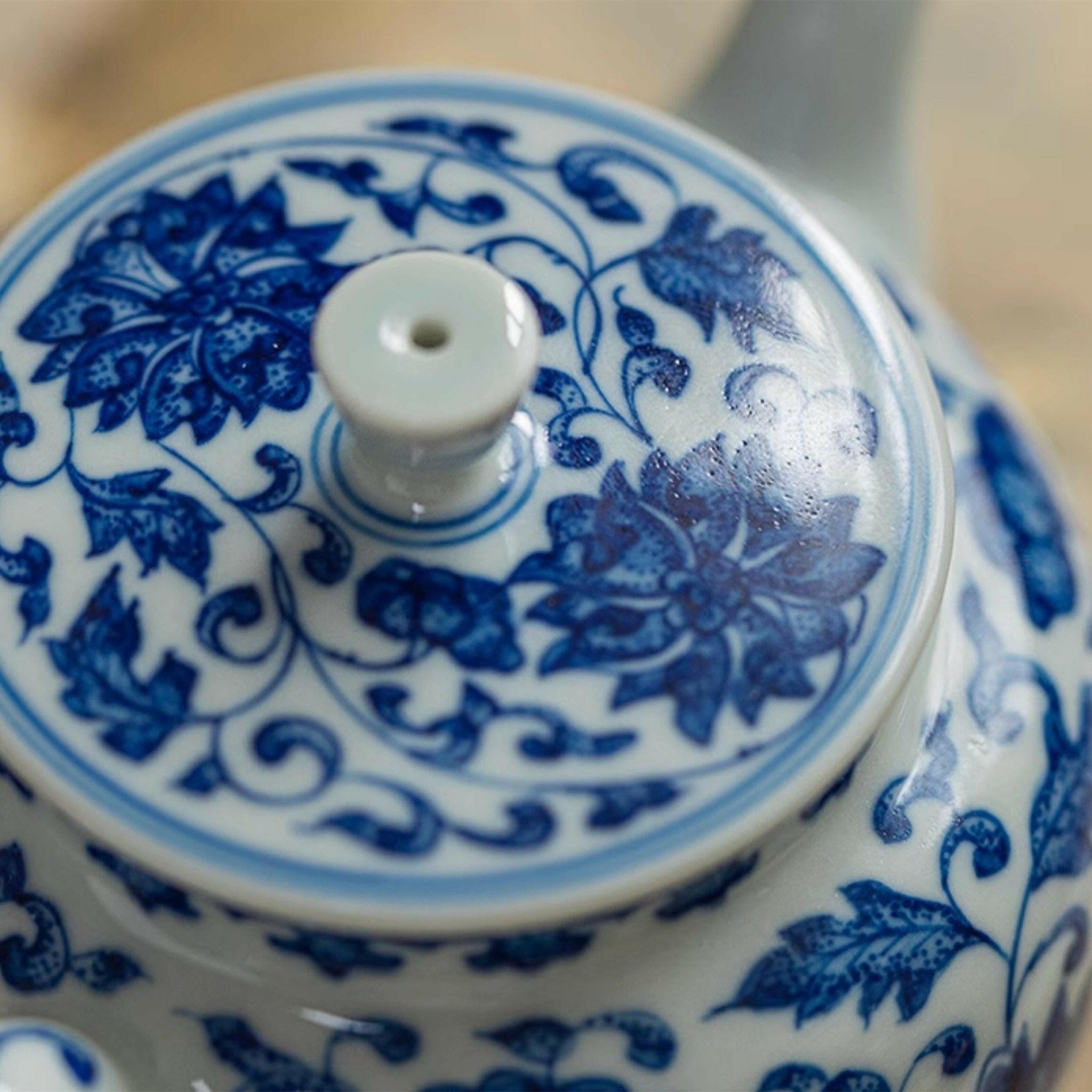 Chan Zhi Lian Wen Gong Deng/Zhi Tong - Jing De Zhen Porcelain Teapot - zycs_China