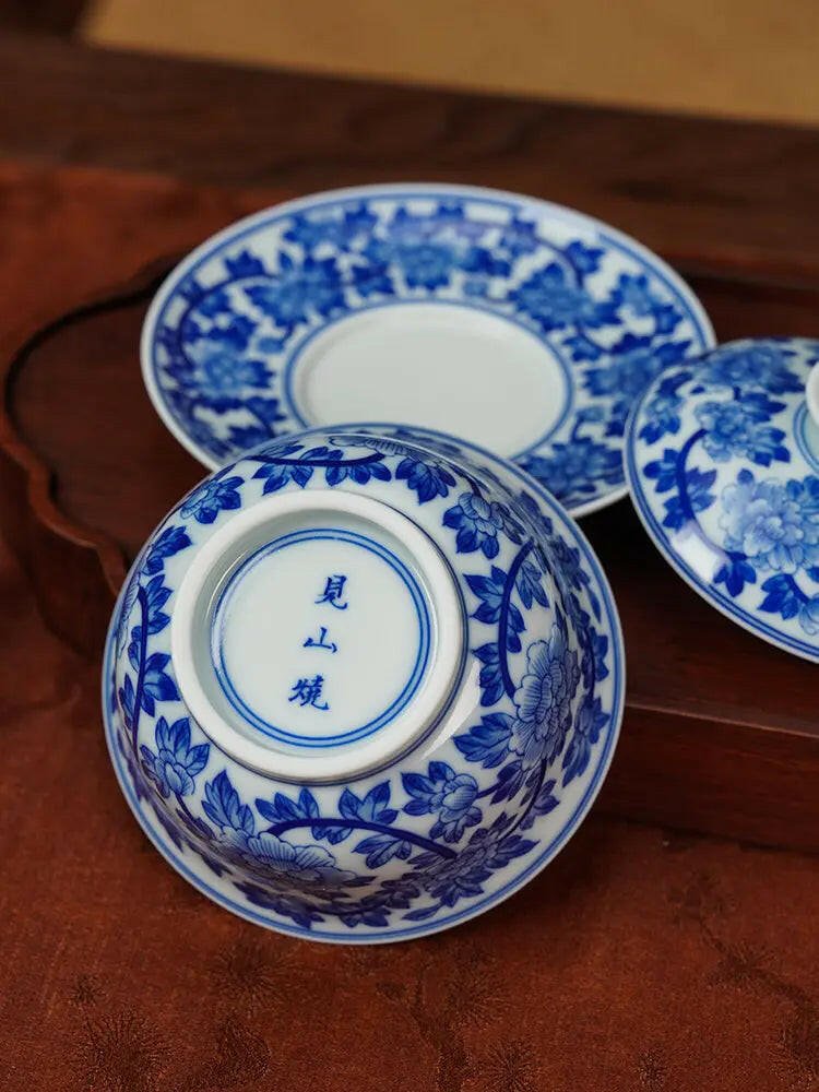 Chan Zhi Mu Dan 160cc - Jing De Zhen Handmade Gai Wan - zycs_China