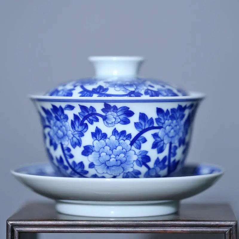 Chan Zhi Mu Dan 160cc - Jing De Zhen Handmade Gai Wan - zycs_China