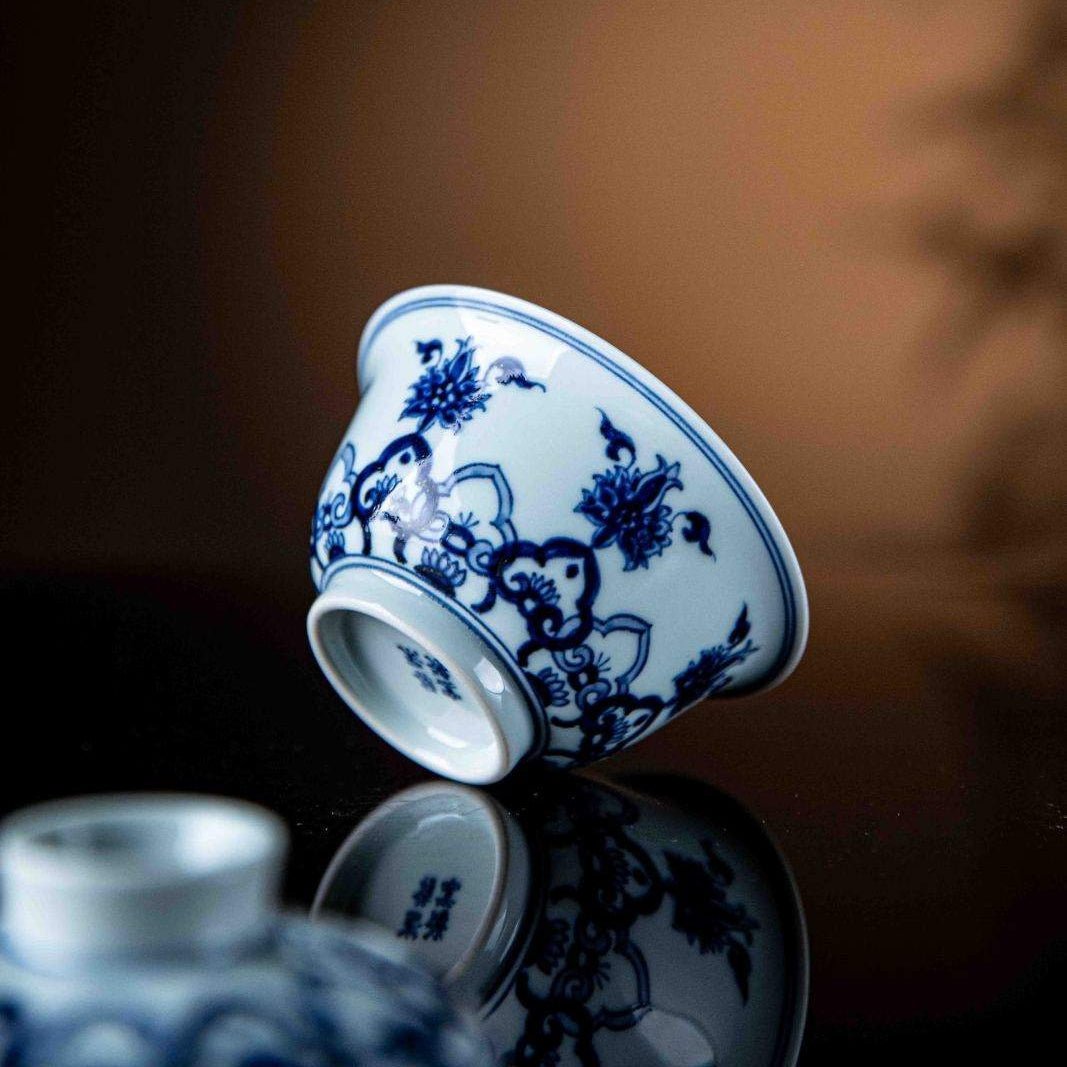 Chan Zhi Ru Yi 125cc - Jing De Zhen Porcelain Gaiwan - zycs_China