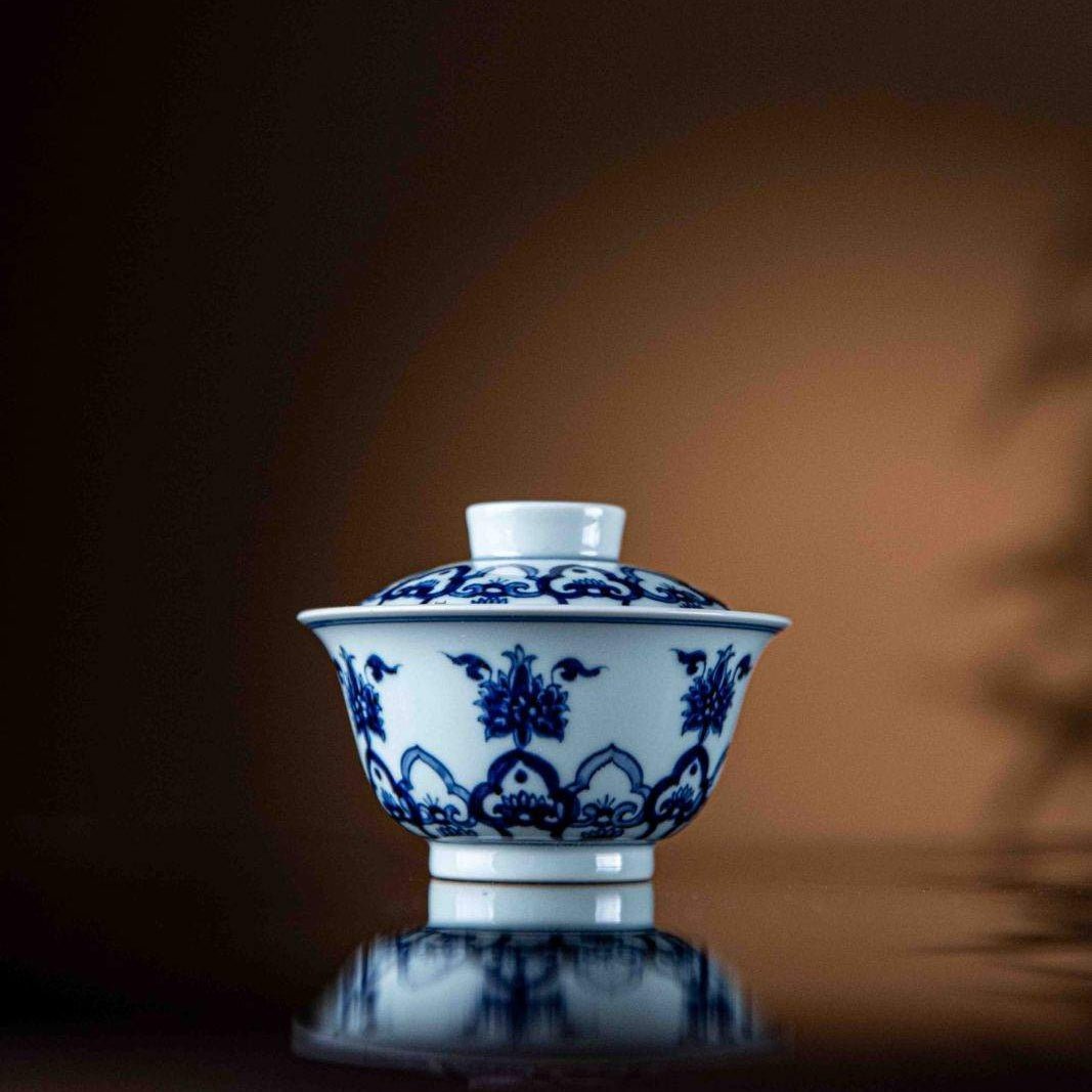 Chan Zhi Ru Yi 125cc - Jing De Zhen Porcelain Gaiwan - zycs_China