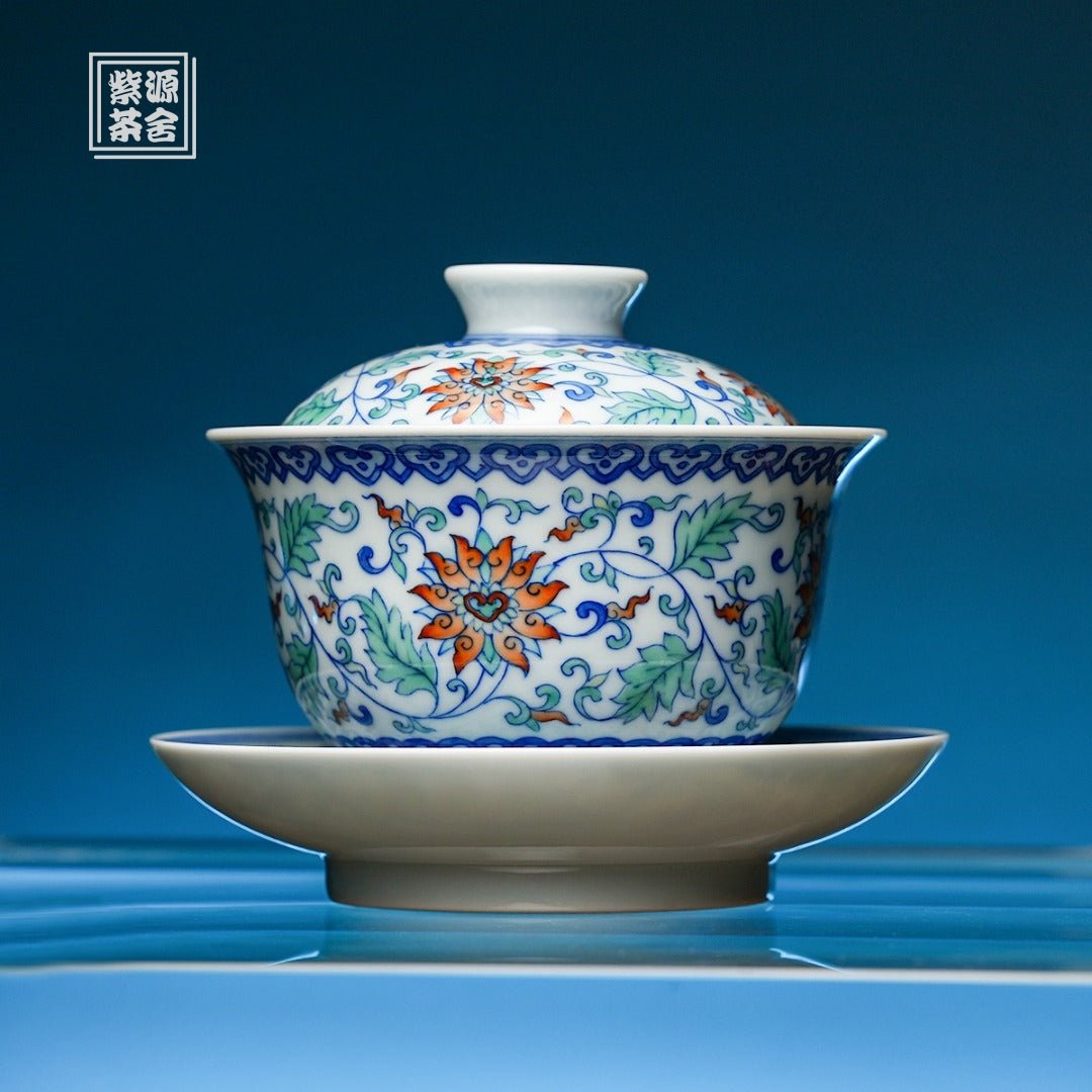 Chan Zhi Ru Yi 175cc - Jing De Zhen Porcelain Gaiwan - zycs_China