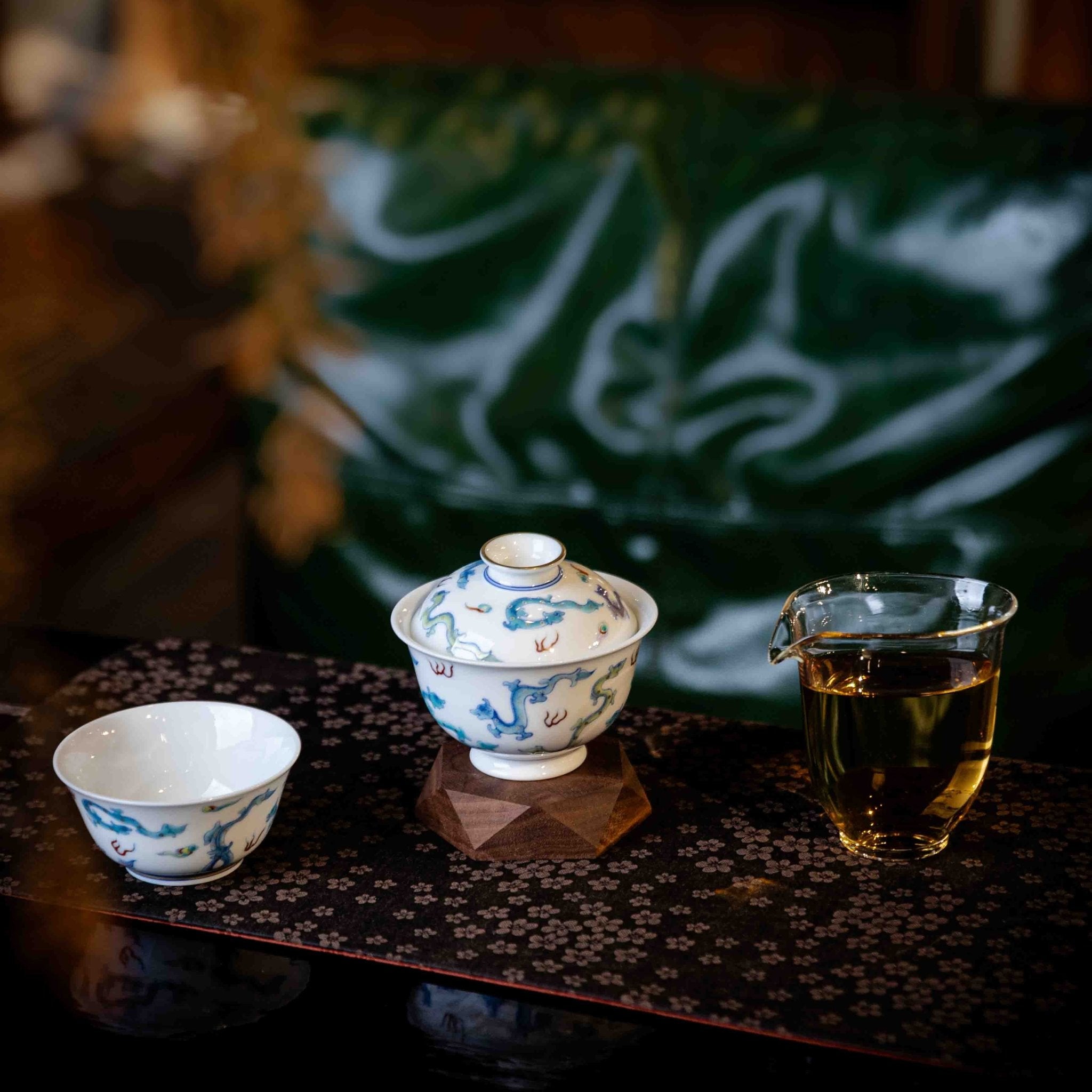 Chi Long 160cc - Jing De Zhen Porcelain Gaiwan - zycs_China