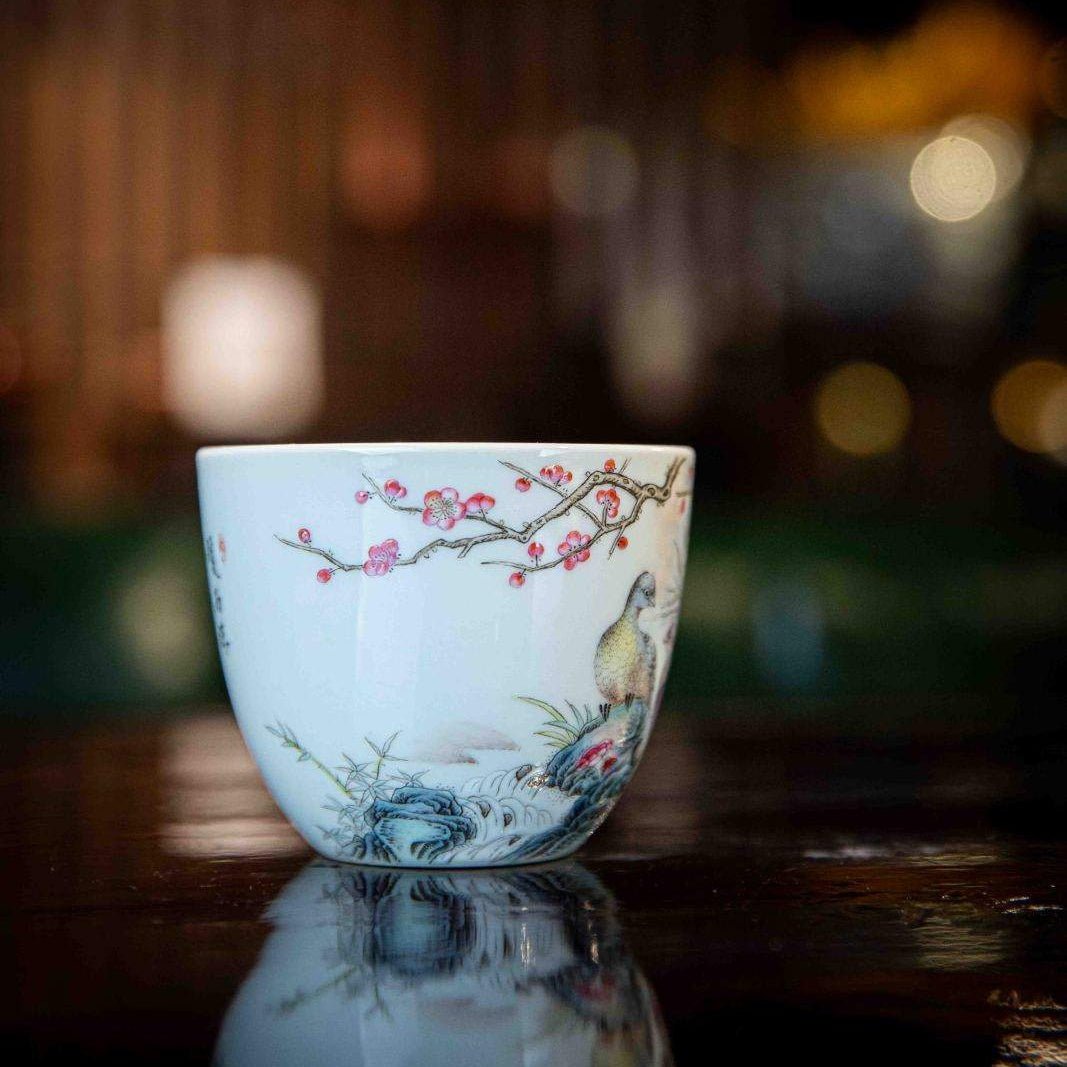 Chun Jiang Shui Nuan 150cc - Jing De Zhen Porcelain Teacup - zycs_China