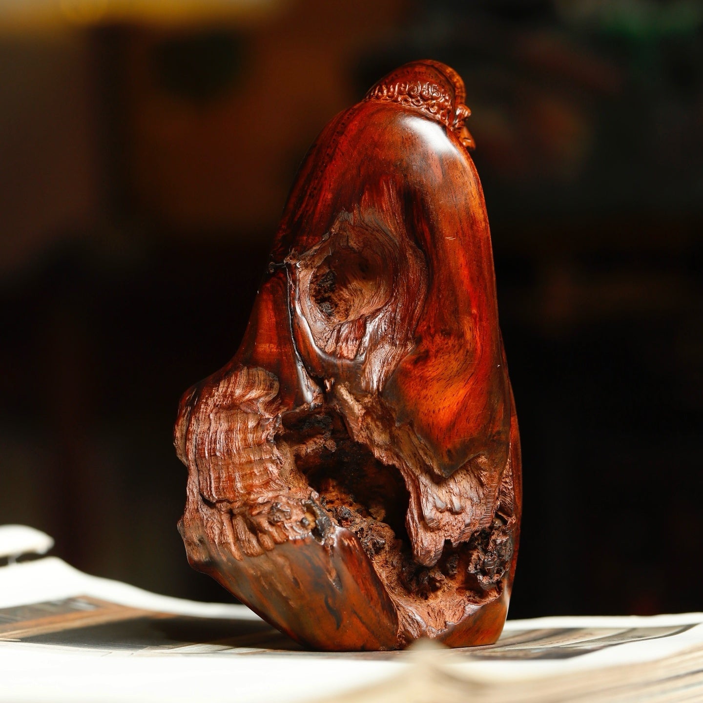 Da Mo - Wood Sculpture - zycs_China