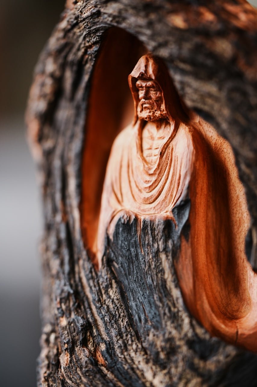 Da Mo - Wood Sculpture - zycs_China