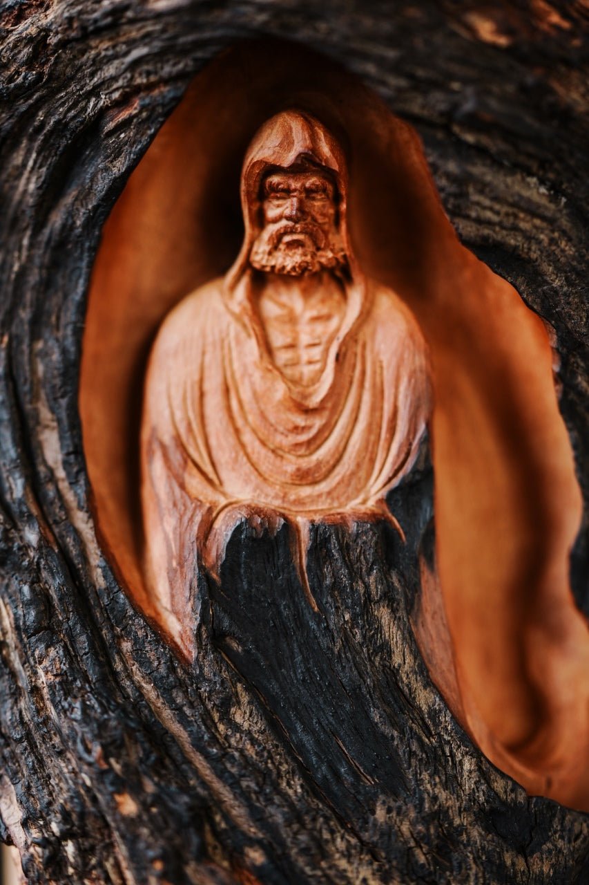 Da Mo - Wood Sculpture - zycs_China