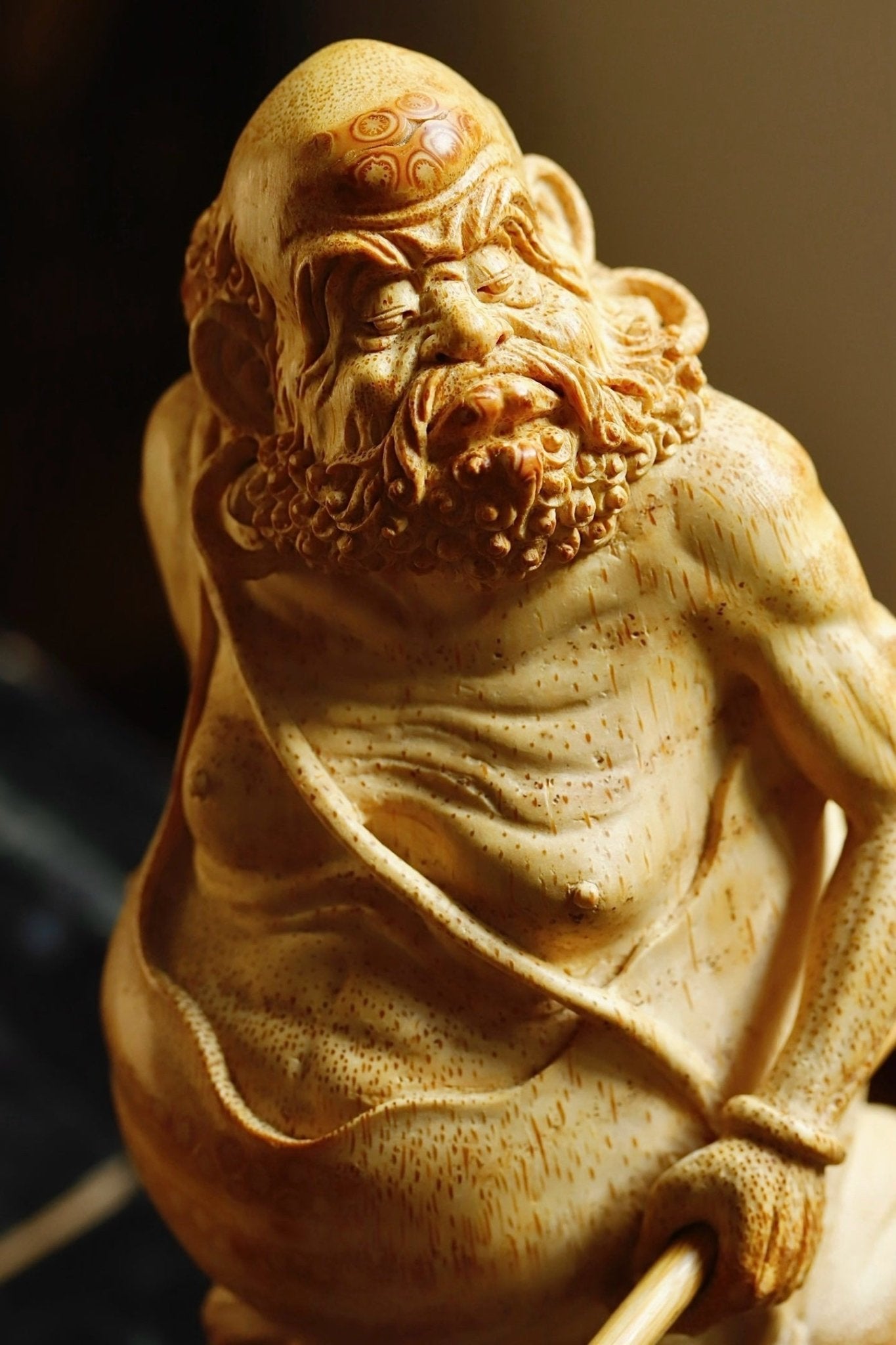 Da Mo - Wood Sculpture - zycs_China