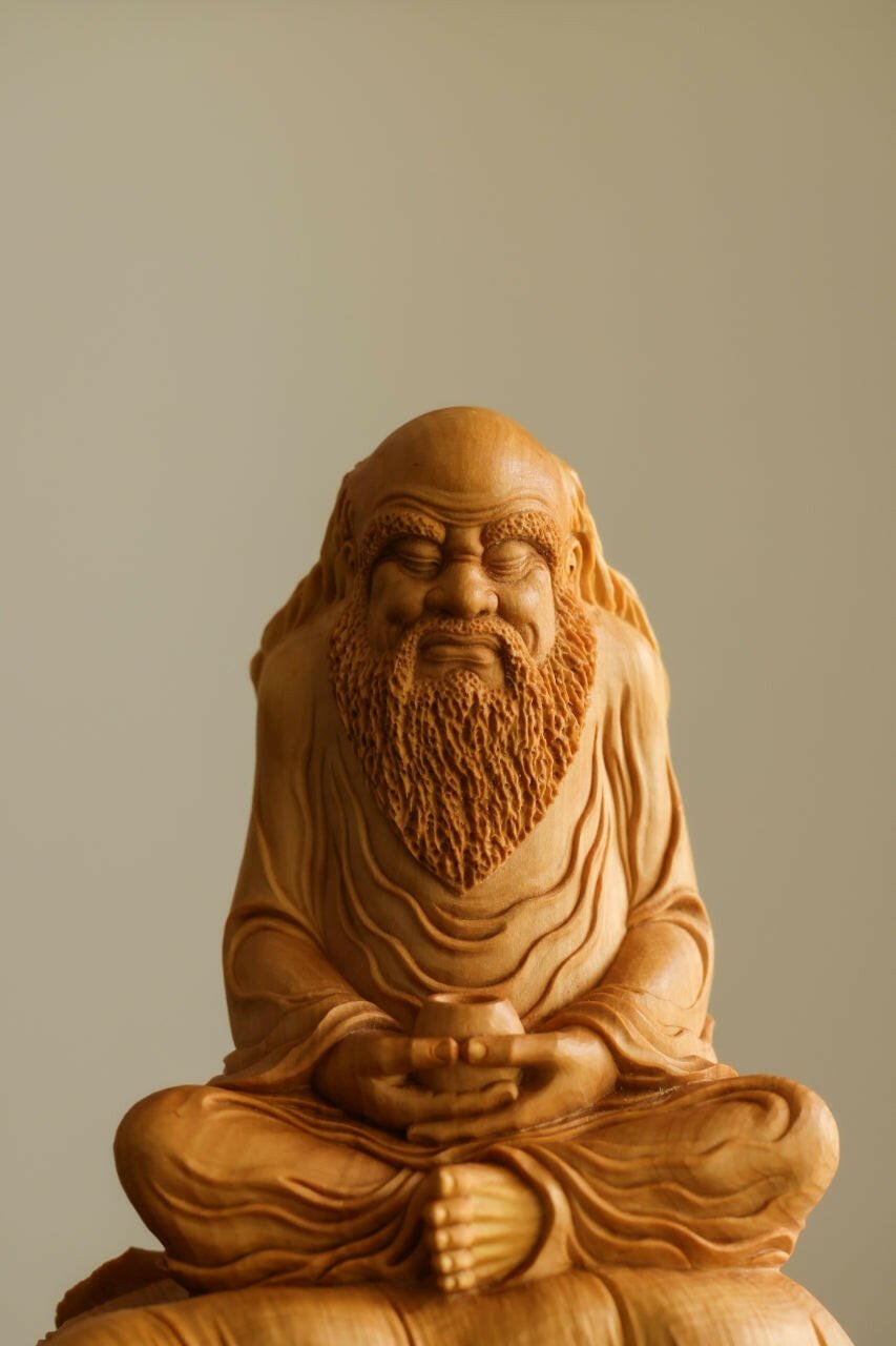 Da Mo Wu Chan - Wood Sculpture - zycs_China