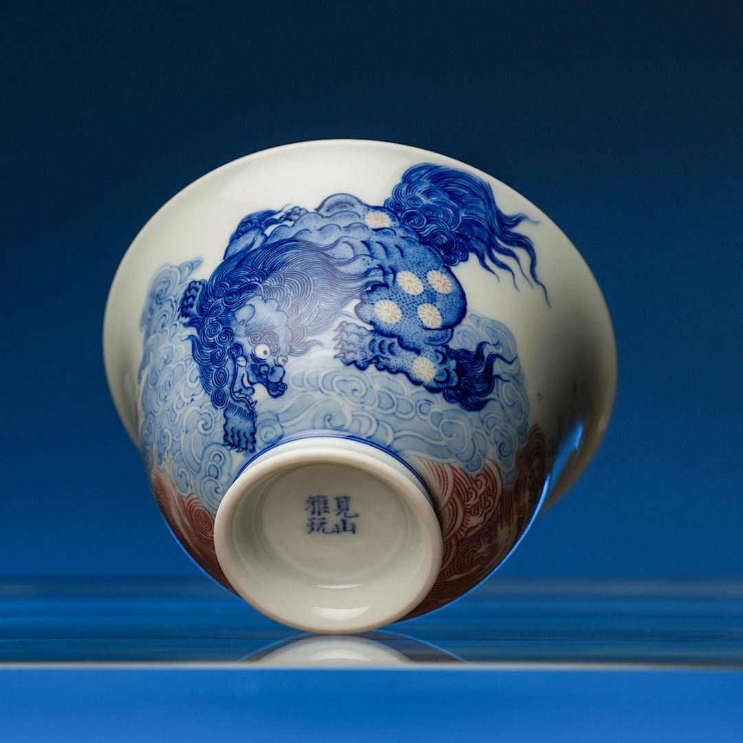 Dan Shi Hai Shui 160cc - Jing De Zhen Porcelain Gaiwan - zycs_China