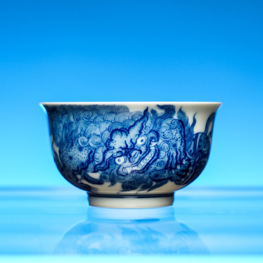 Dan Shi Xiu Qiu 140cc - Jing De Zhen Porcelain Gaiwan - zycs_China