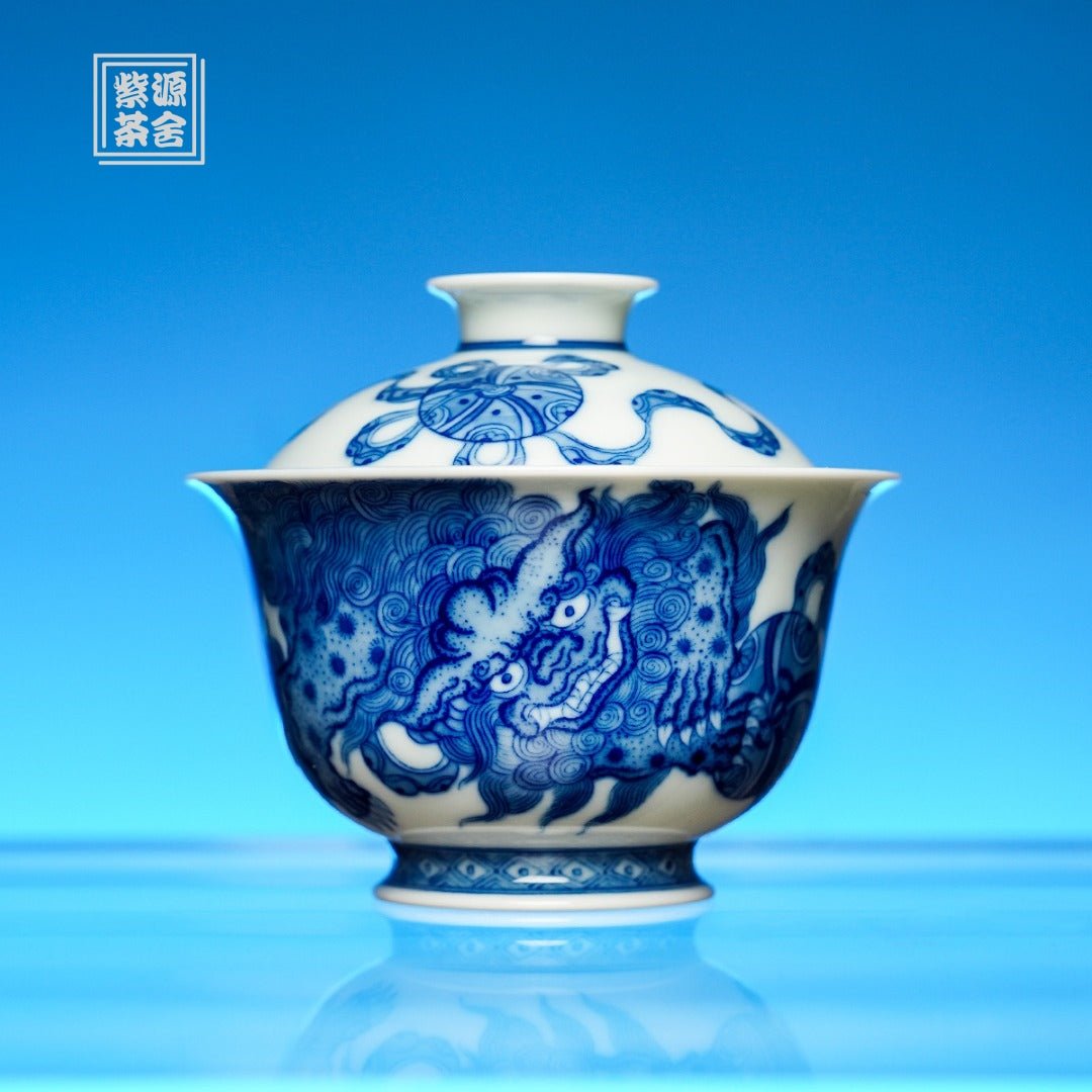 Dan Shi Xiu Qiu 140cc - Jing De Zhen Porcelain Gaiwan - zycs_China