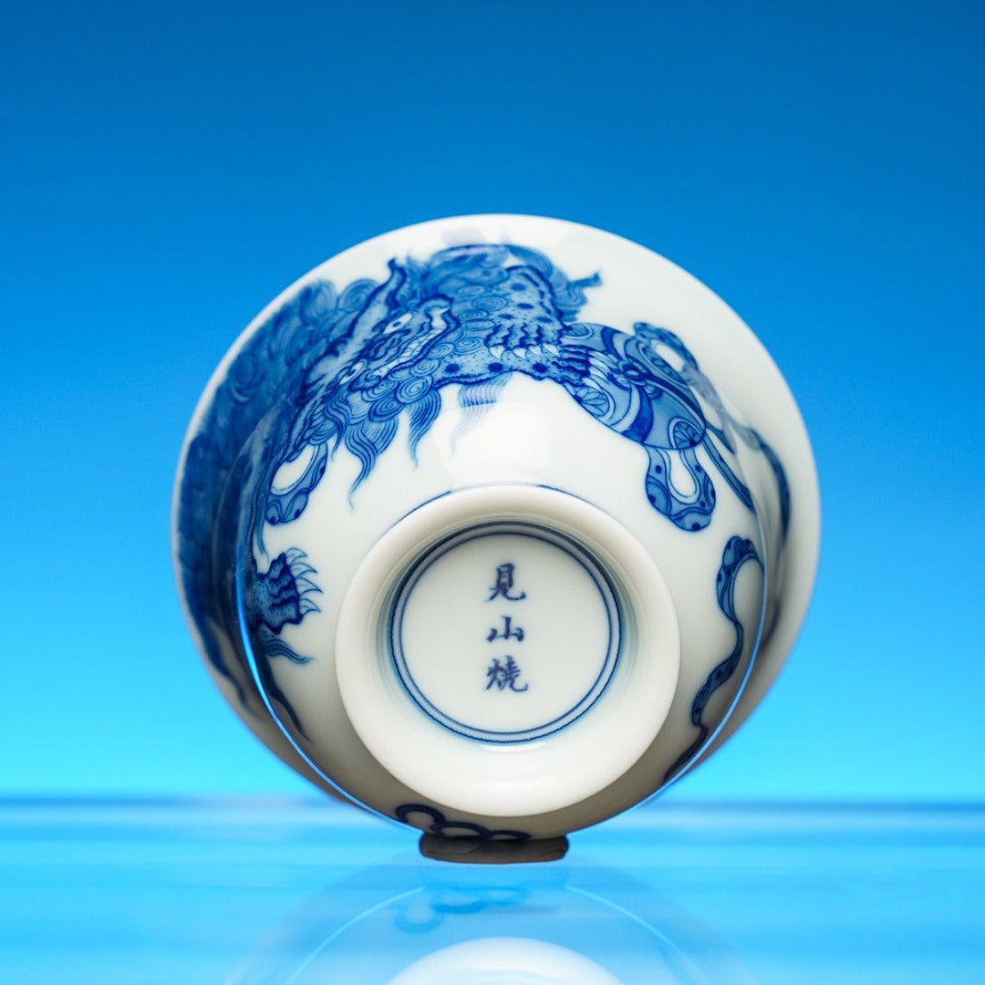 Dan Shi Xiu Qiu 140cc - Jing De Zhen Porcelain Gaiwan - zycs_China