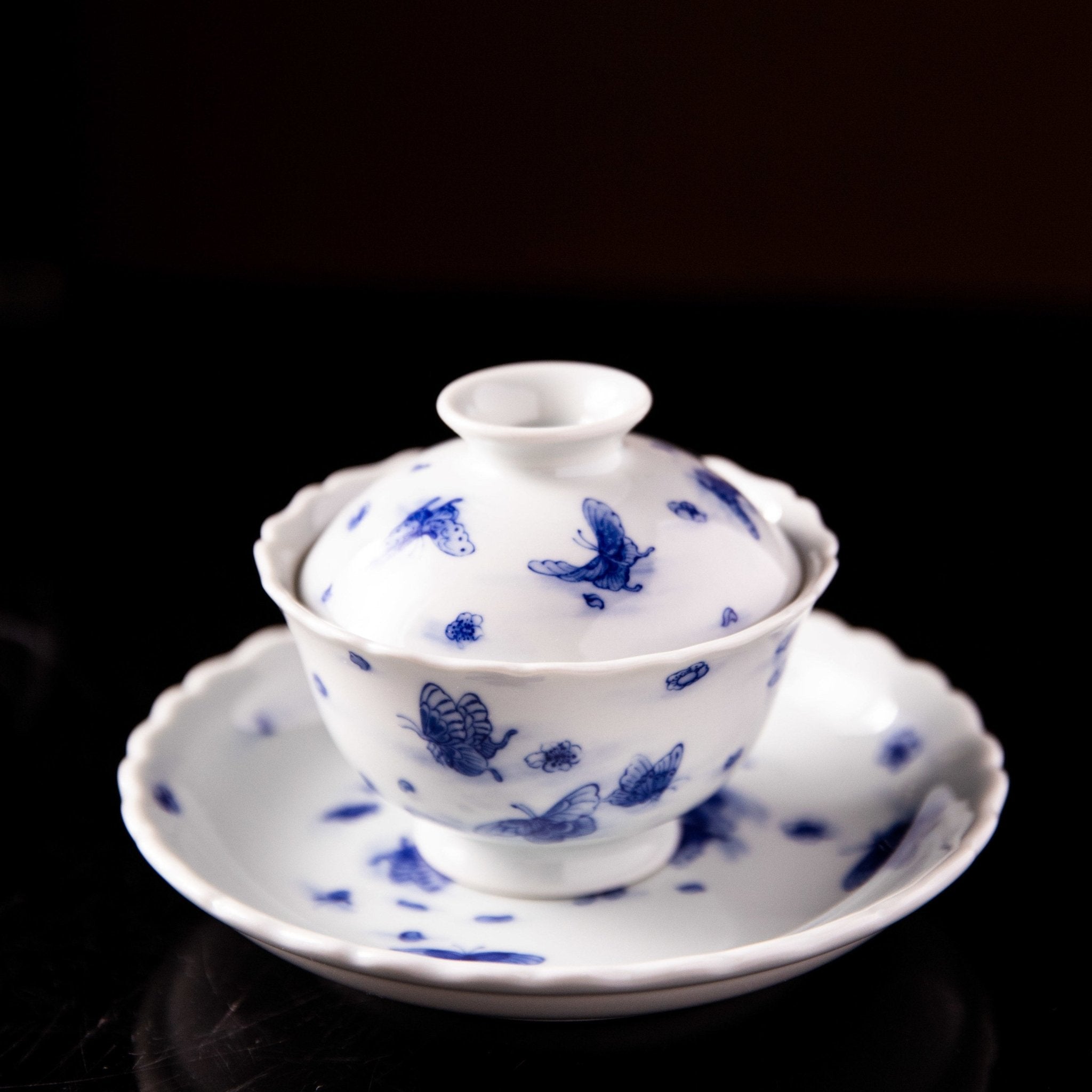 Die Lian Hua 100cc - Jing De Zhen Porcelain Gaiwan - zycs_China