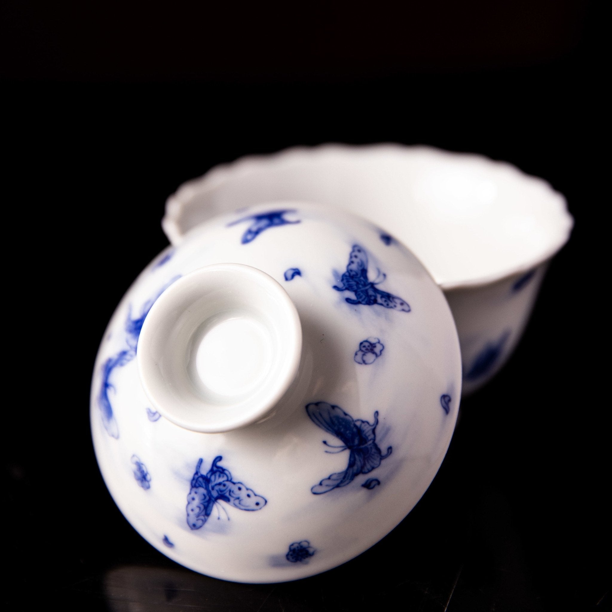 Die Lian Hua 100cc - Jing De Zhen Porcelain Gaiwan - zycs_China