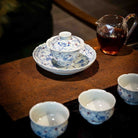 Die Lian Hua 110cc - Jing De Zhen Porcelain Gaiwan - zycs_China