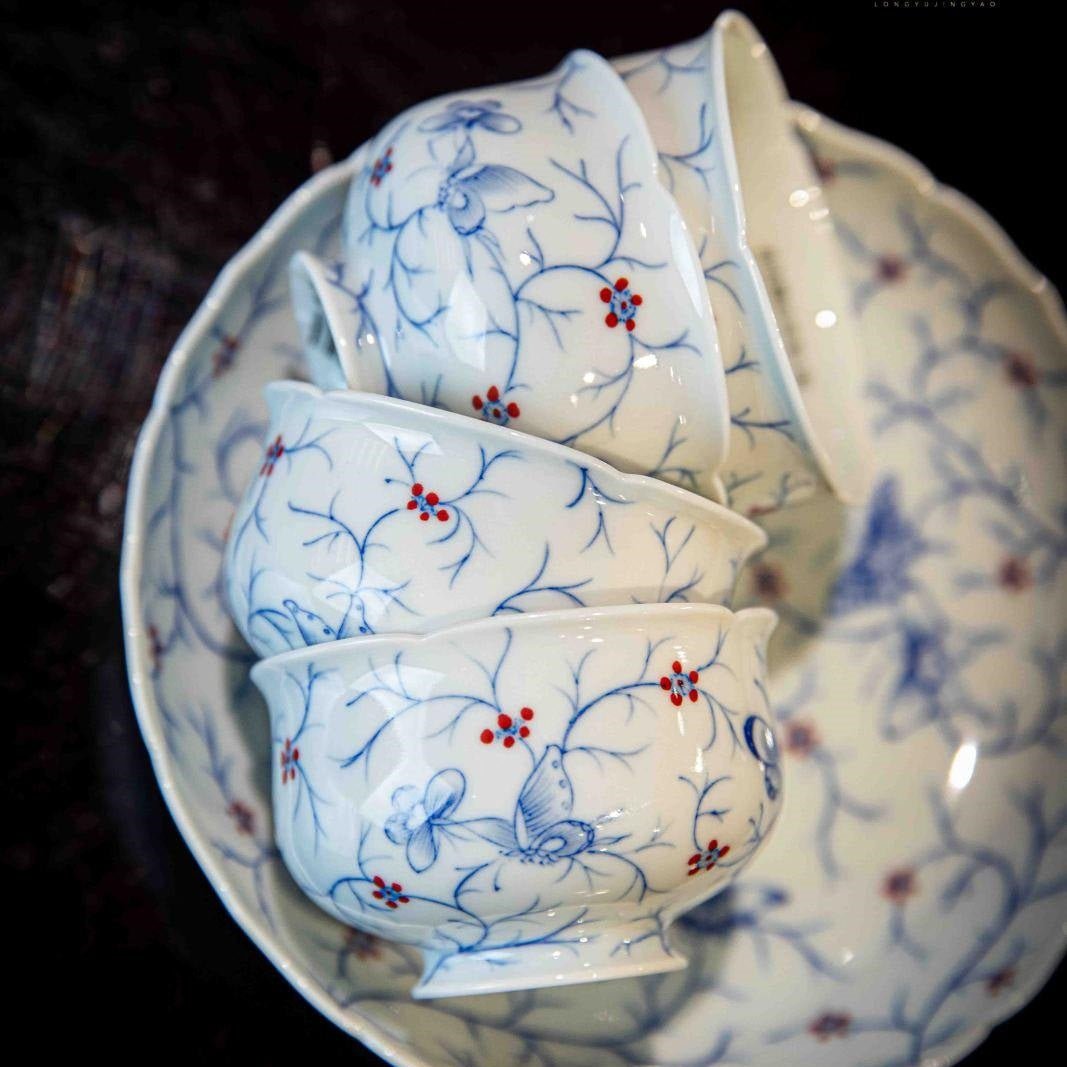Die Lian Hua 110cc - Jing De Zhen Porcelain Gaiwan - zycs_China