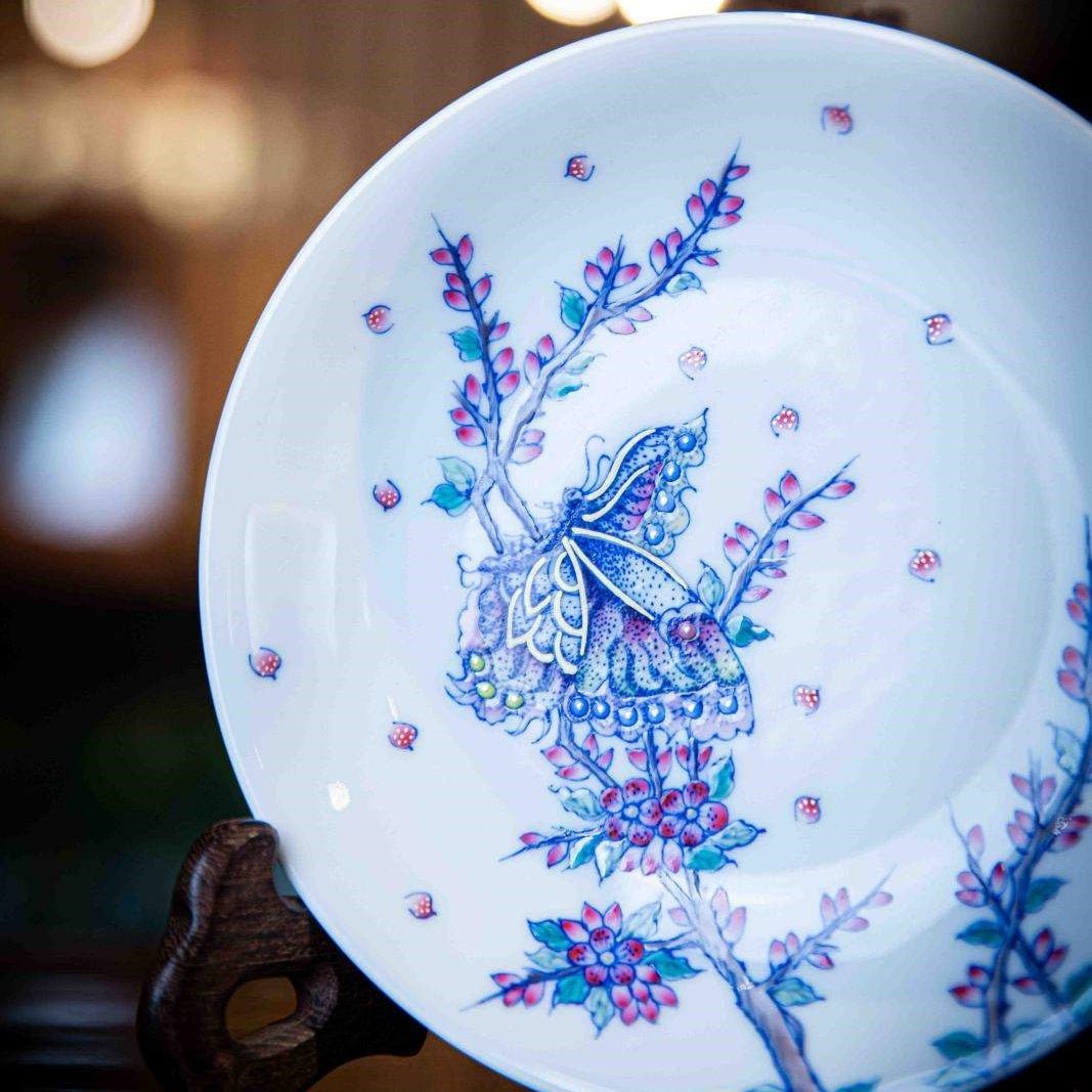 Die Lian Hua 110cc - Jing De Zhen Porcelain Gaiwan - zycs_China