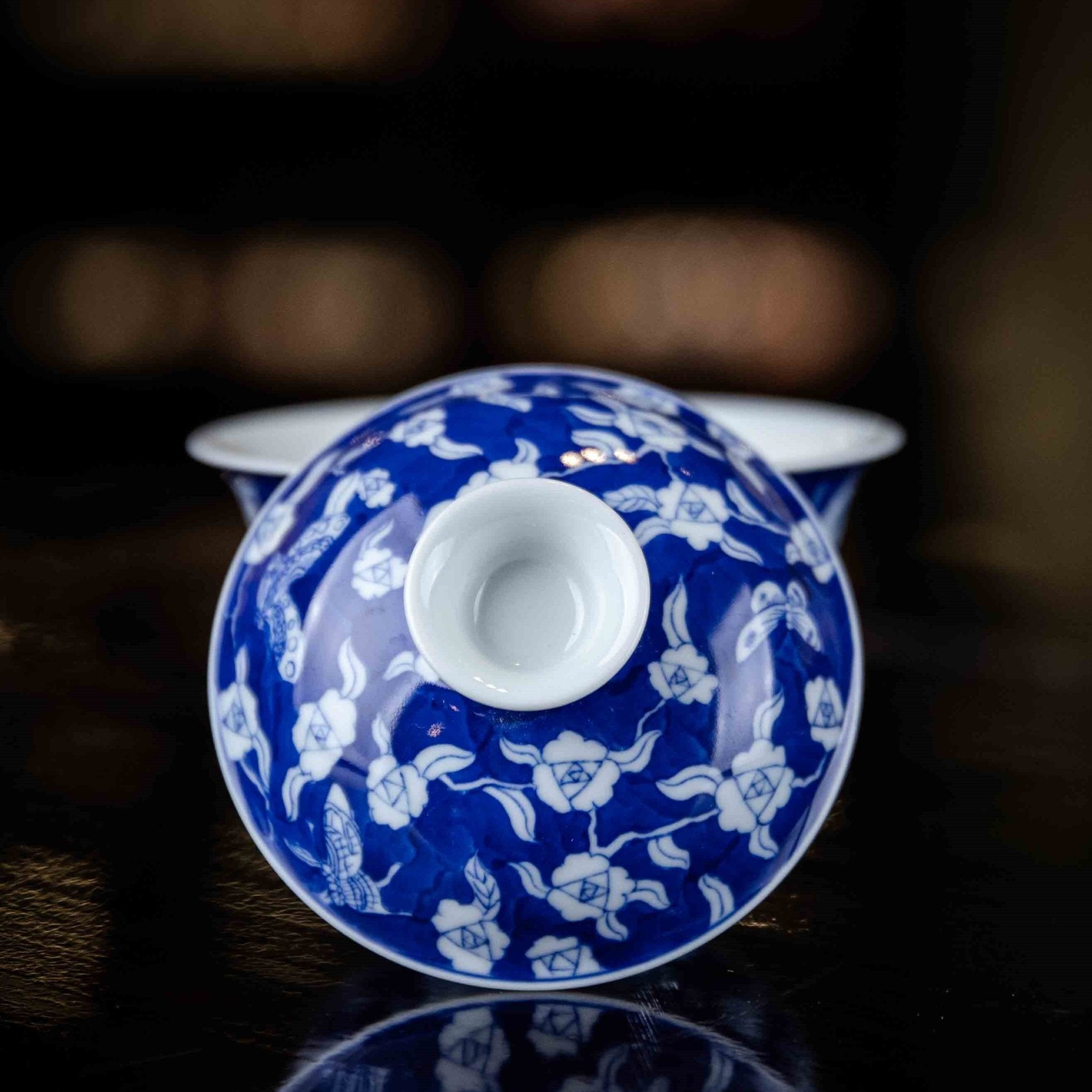 Die Lian Hua 140cc - Jing De Zhen Porcelain Gaiwan - zycs_China