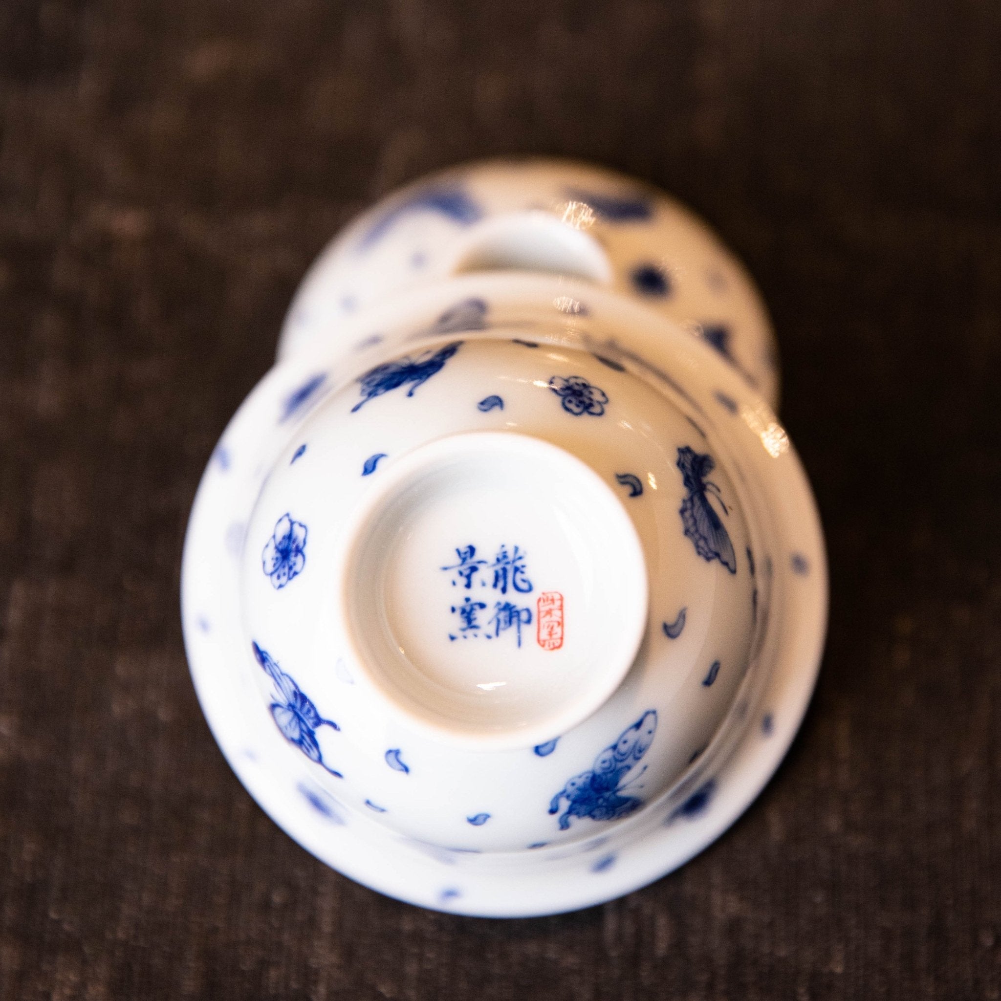 Die Lian Hua 50cc - Jing De Zhen Porcelain Gaiwan - zycs_China
