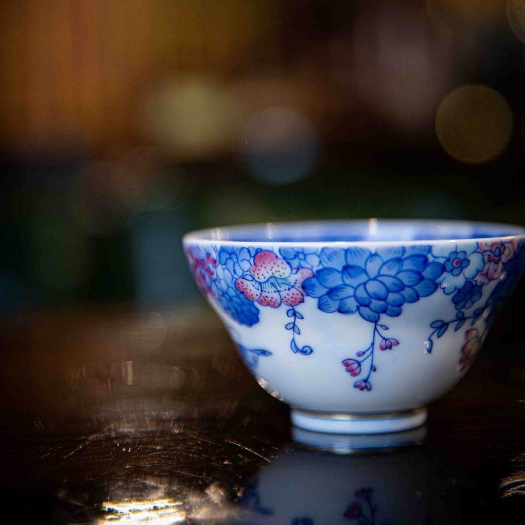 Die Lian Hua 75cc - Jing De Zhen Porcelain Teacup - zycs_China