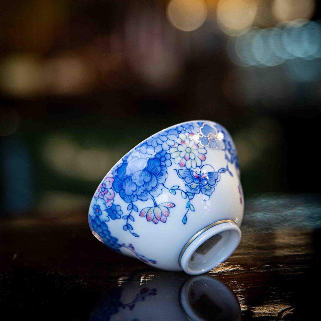 Die Lian Hua 75cc - Jing De Zhen Porcelain Teacup - zycs_China