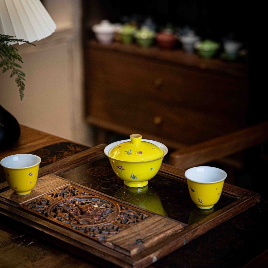 Die Lian Hua 90cc - Jing De Zhen Porcelain Gaiwan - zycs_China