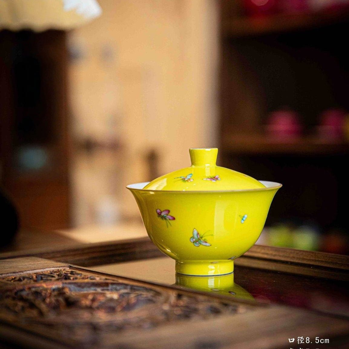 Die Lian Hua 90cc - Jing De Zhen Porcelain Gaiwan - zycs_China