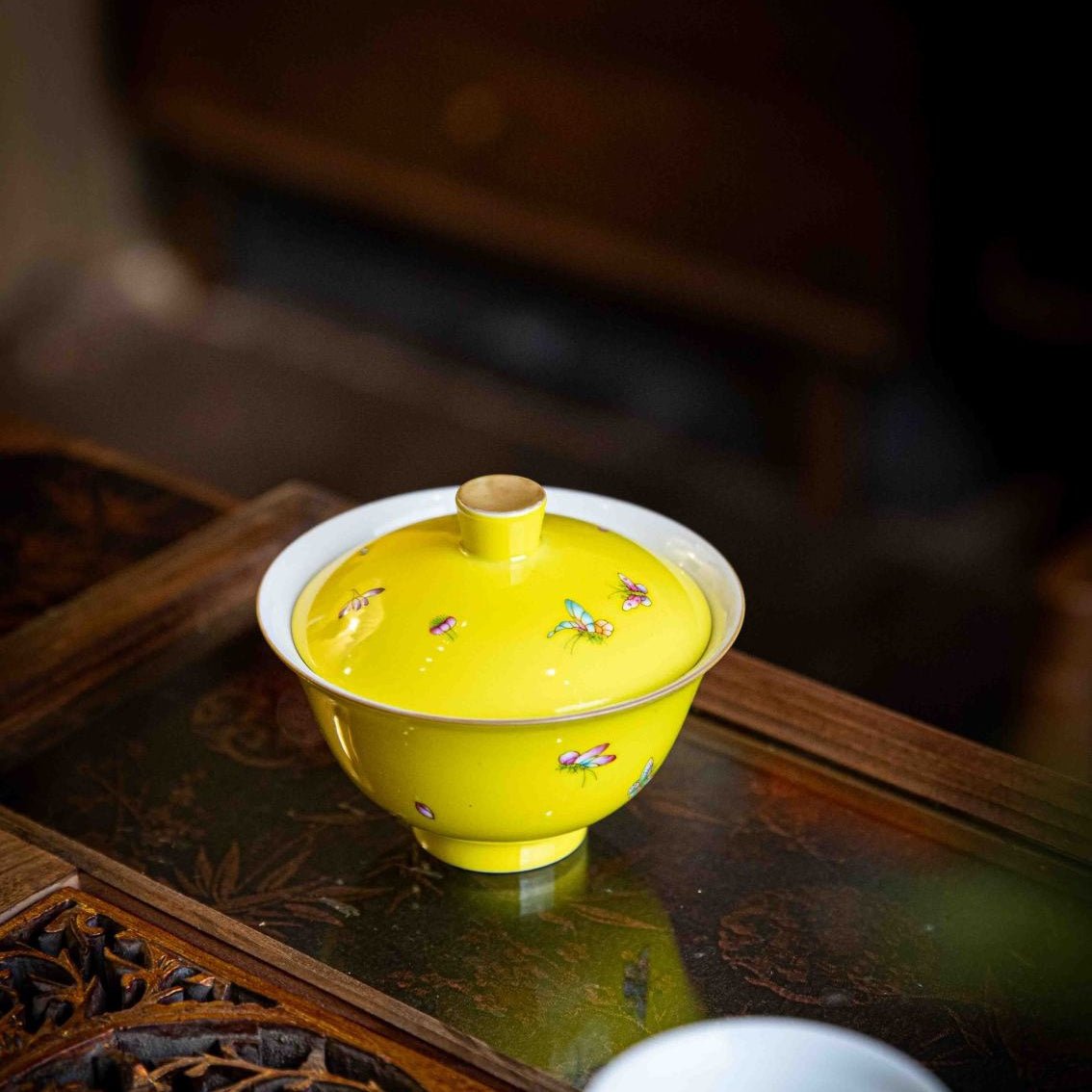 Die Lian Hua 90cc - Jing De Zhen Porcelain Gaiwan - zycs_China