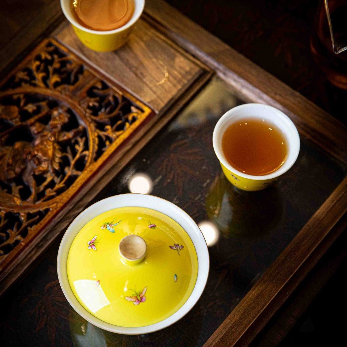 Die Lian Hua 90cc - Jing De Zhen Porcelain Gaiwan - zycs_China