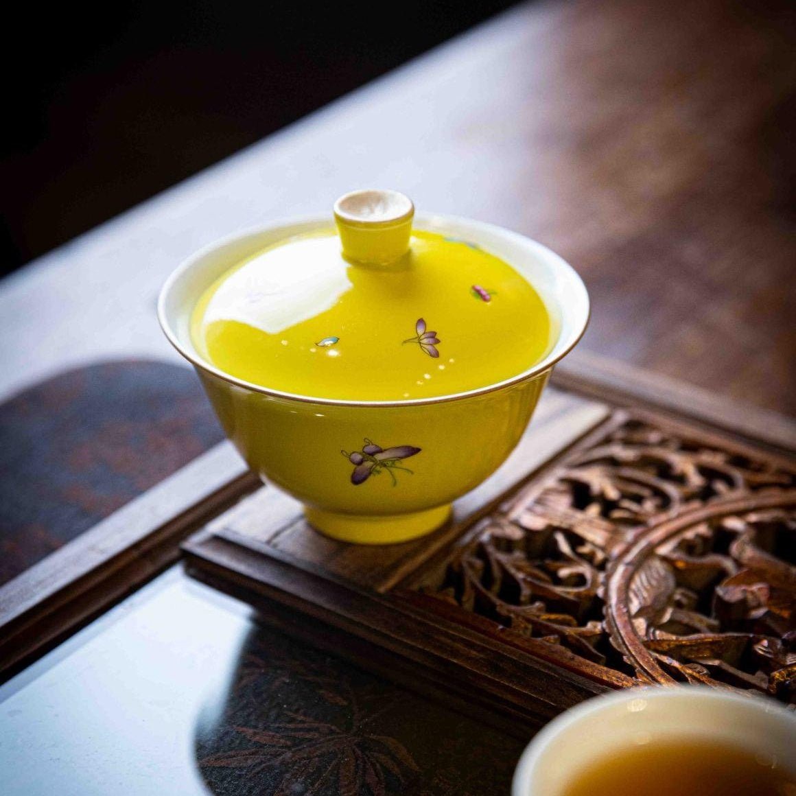 Die Lian Hua 90cc - Jing De Zhen Porcelain Gaiwan - zycs_China