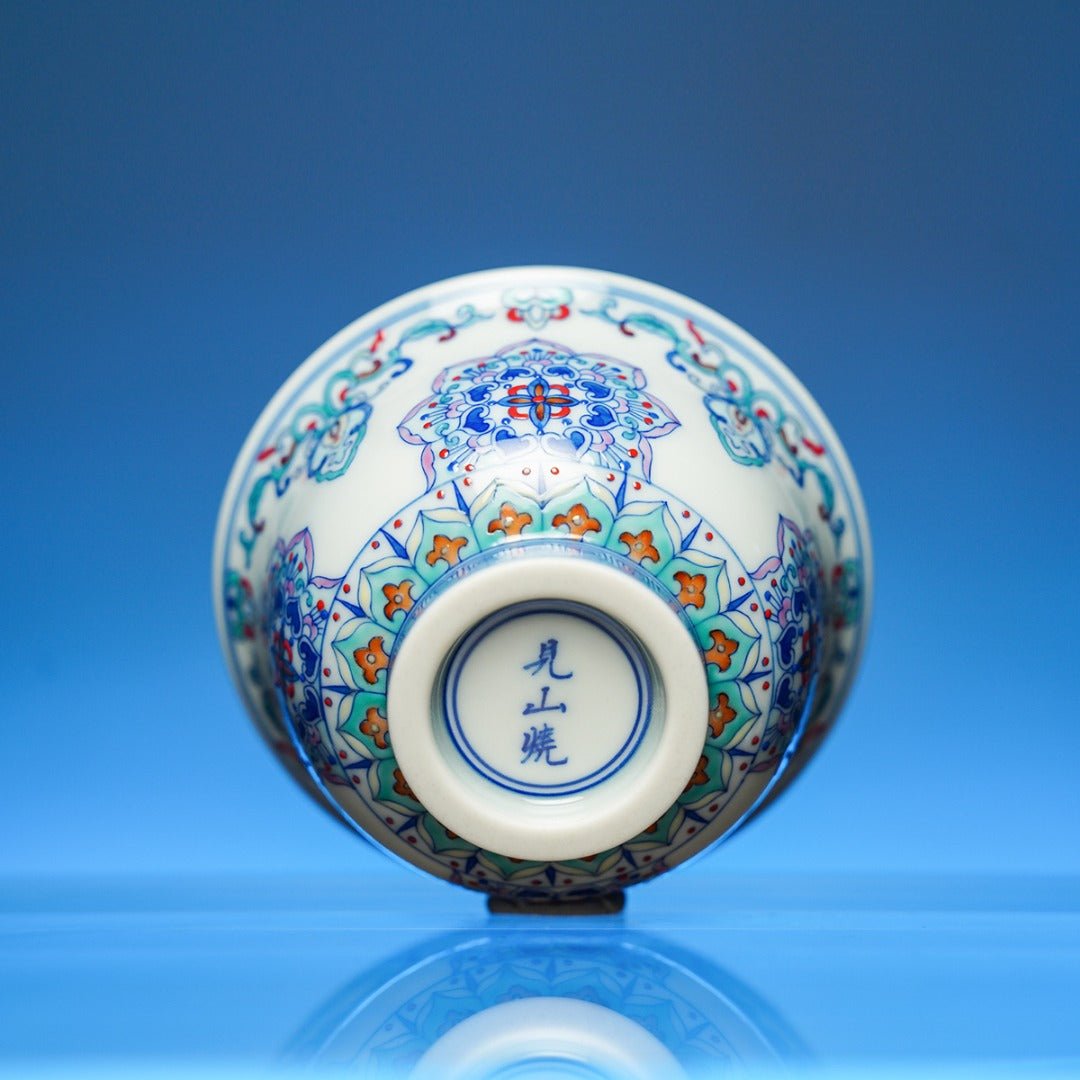 Dun Huang Bao Xiang 120cc - Jing De Zhen Porcelain Gaiwan - zycs_China