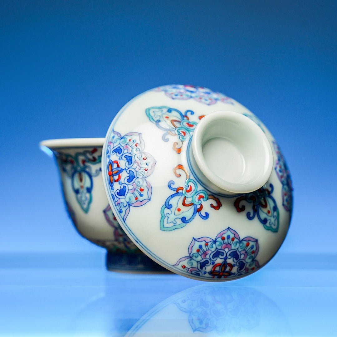 Dun Huang Bao Xiang 120cc - Jing De Zhen Porcelain Gaiwan - zycs_China