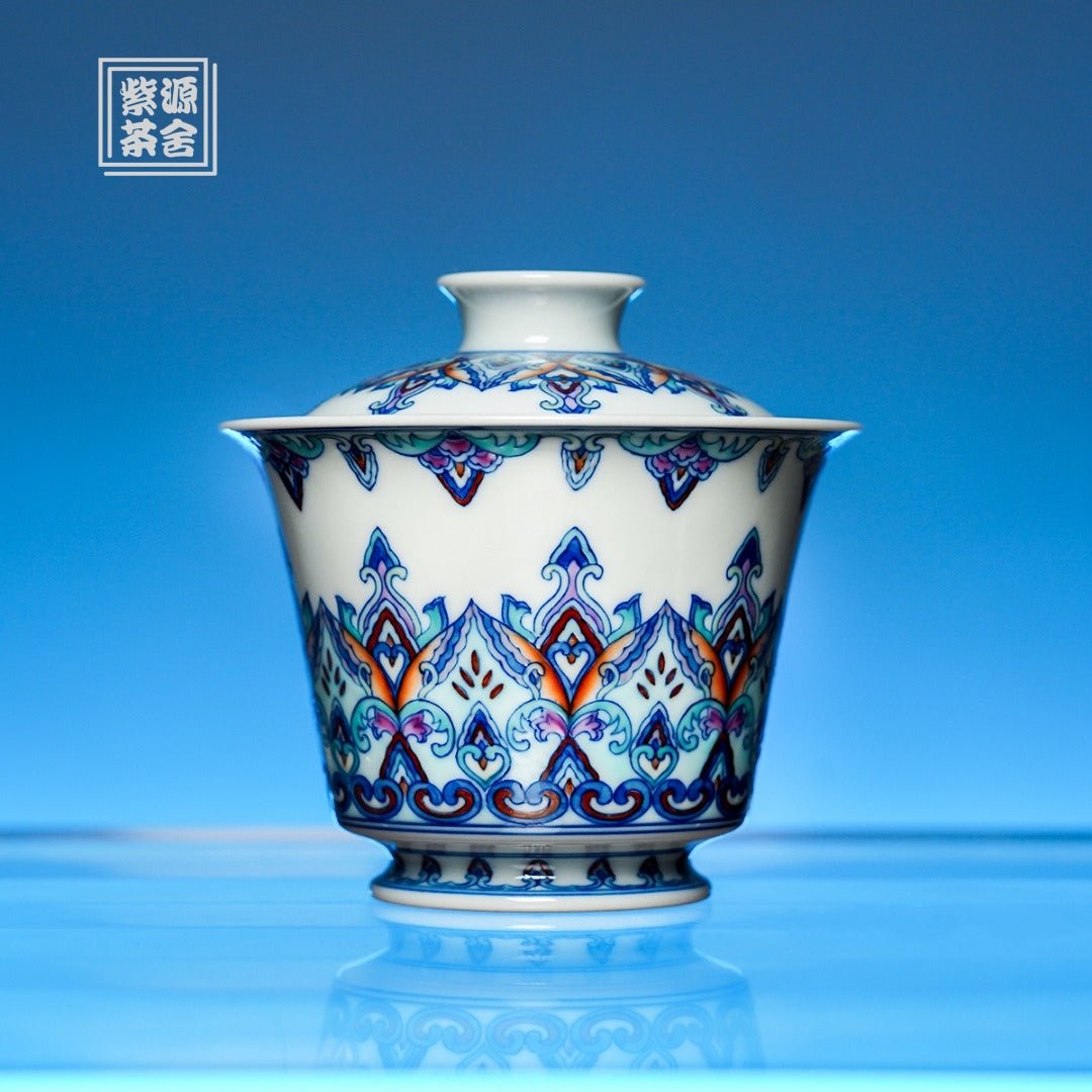 Dun Huang Bao Xiang 140cc - Jing De Zhen Porcelain Gaiwan - zycs_China