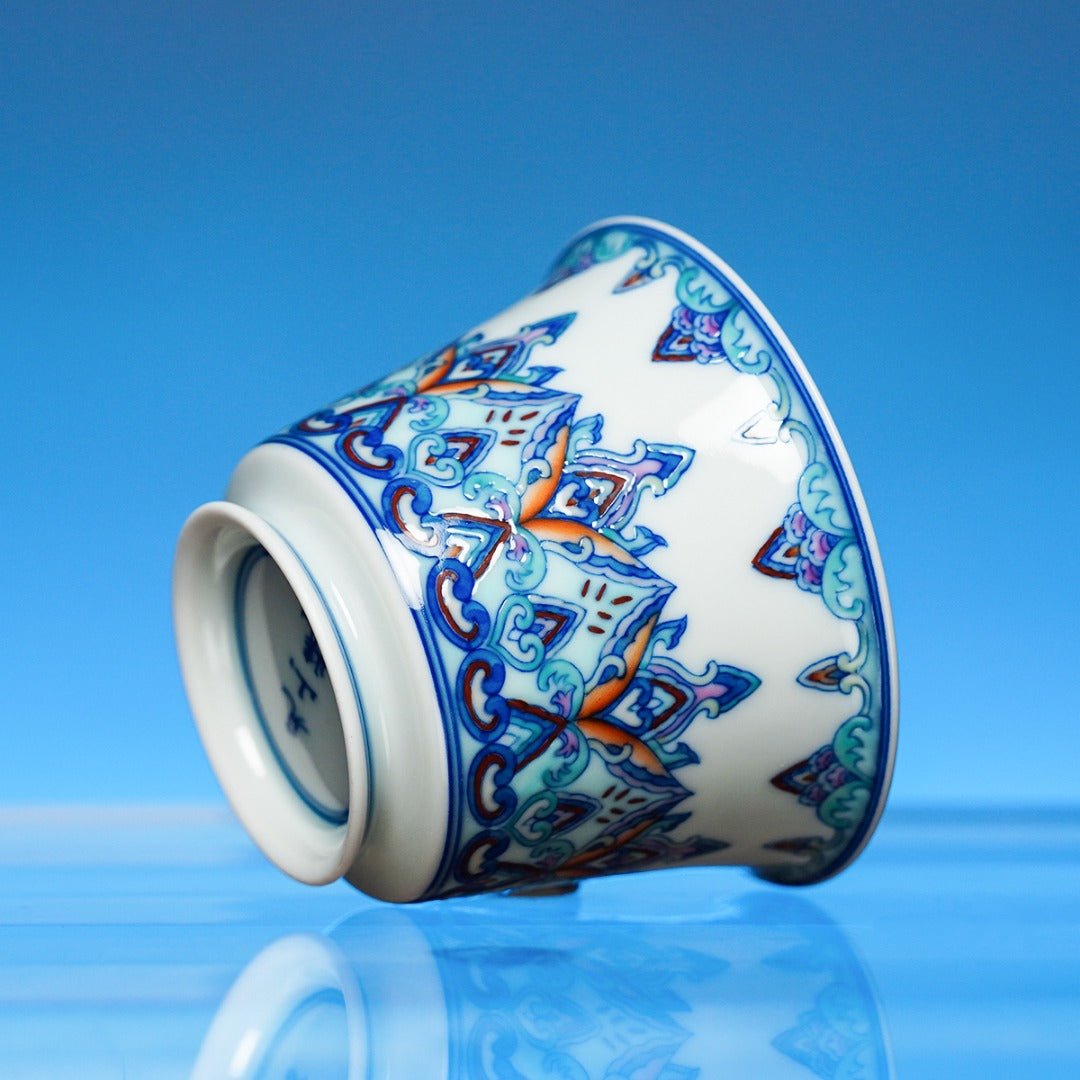Dun Huang Bao Xiang 140cc - Jing De Zhen Porcelain Gaiwan - zycs_China