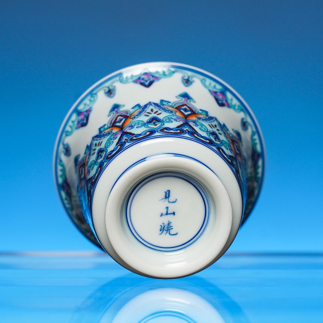 Dun Huang Bao Xiang 140cc - Jing De Zhen Porcelain Gaiwan - zycs_China