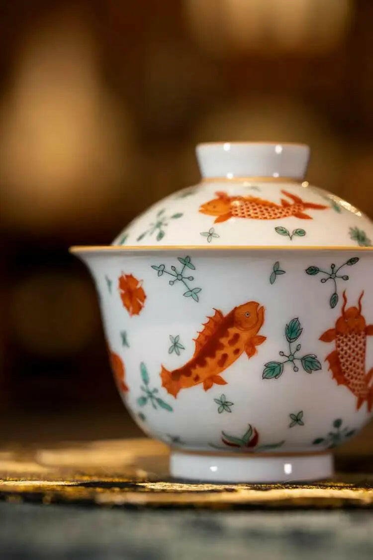 Fan Hong Yu Zao - Jing De Zhen Porcelain Gaiwan - zycs_China