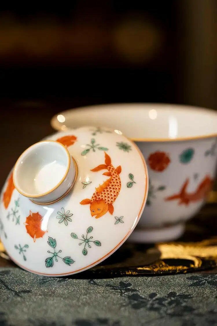 Fan Hong Yu Zao - Jing De Zhen Porcelain Gaiwan - zycs_China