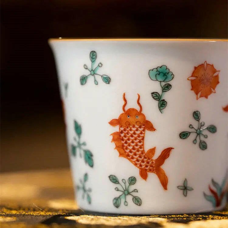 Fan Hong Yu Zao - Jing De Zhen Porcelain Teacup - zycs_China - tea - teapot