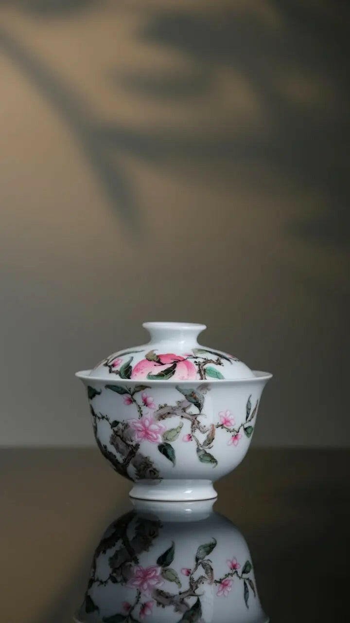 Fen Cai San Tao - Jing De Zhen Handmade Teacup - zycs_China - tea - teapot