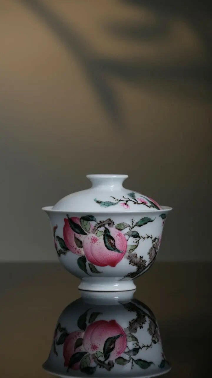 Fen Cai San Tao - Jing De Zhen Handmade Teacup - zycs_China - tea - teapot