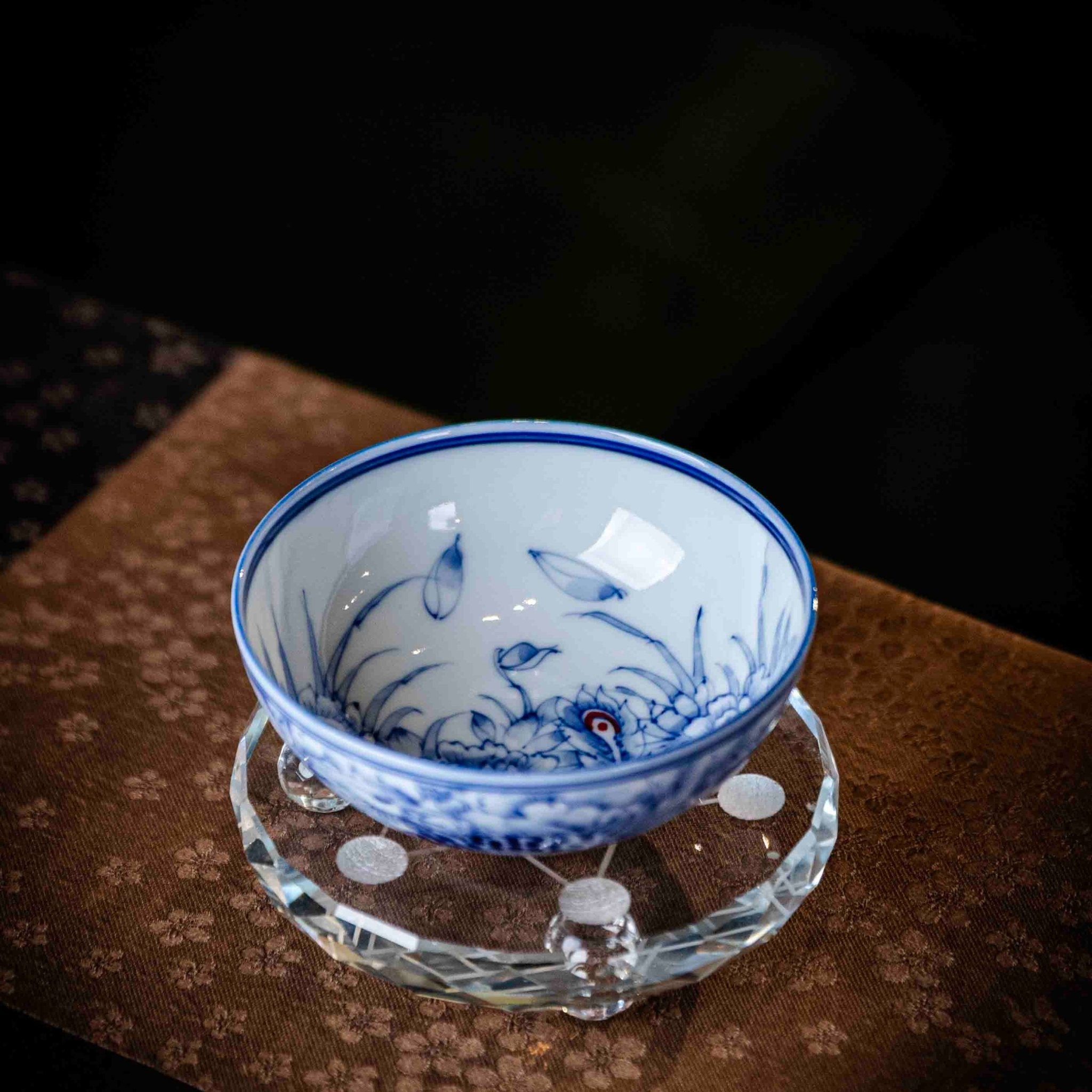 Feng Chuan Mu Dan 150cc - Jing De Zhen Porcelain Gaiwan - zycs_China