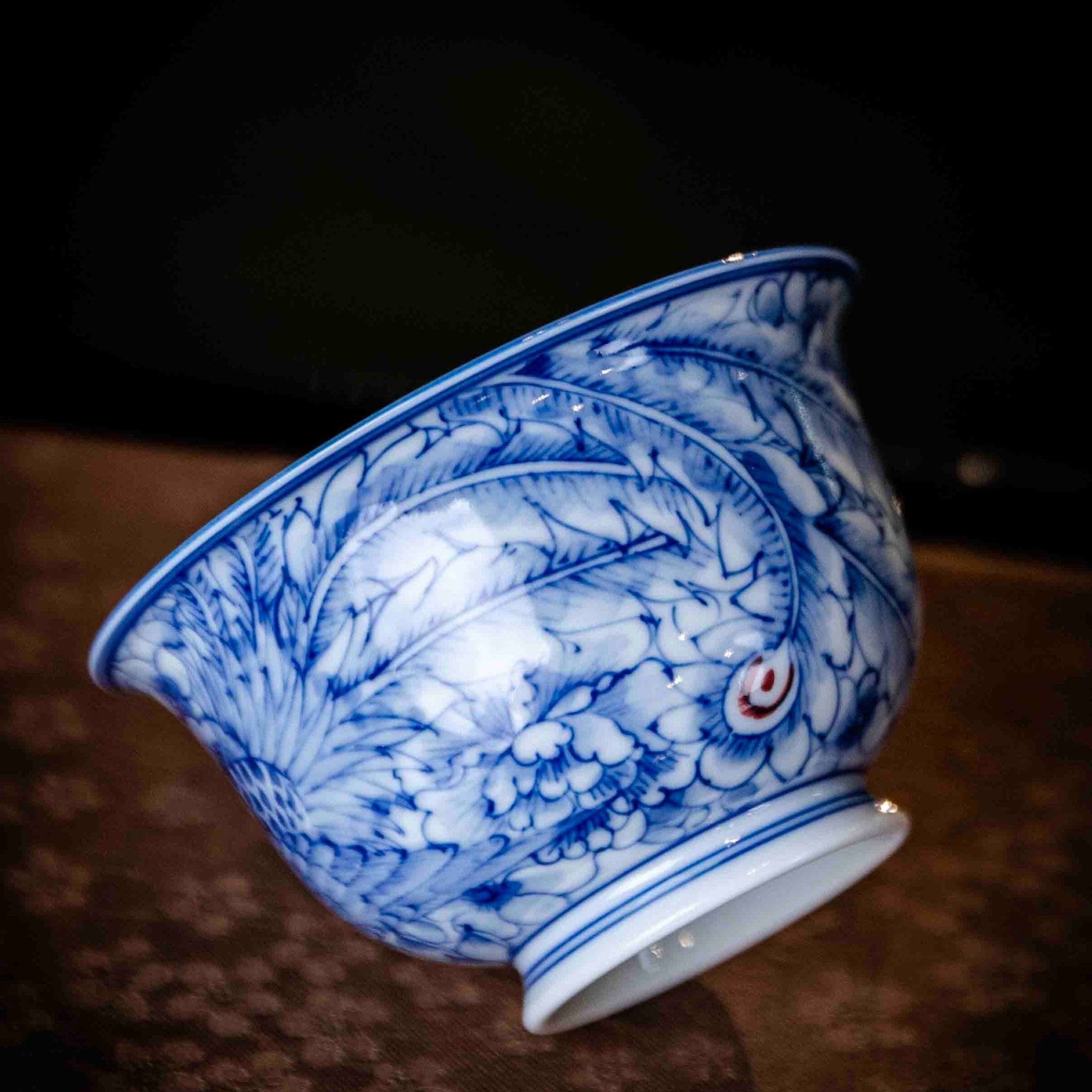Feng Chuan Mu Dan 150cc - Jing De Zhen Porcelain Gaiwan - zycs_China